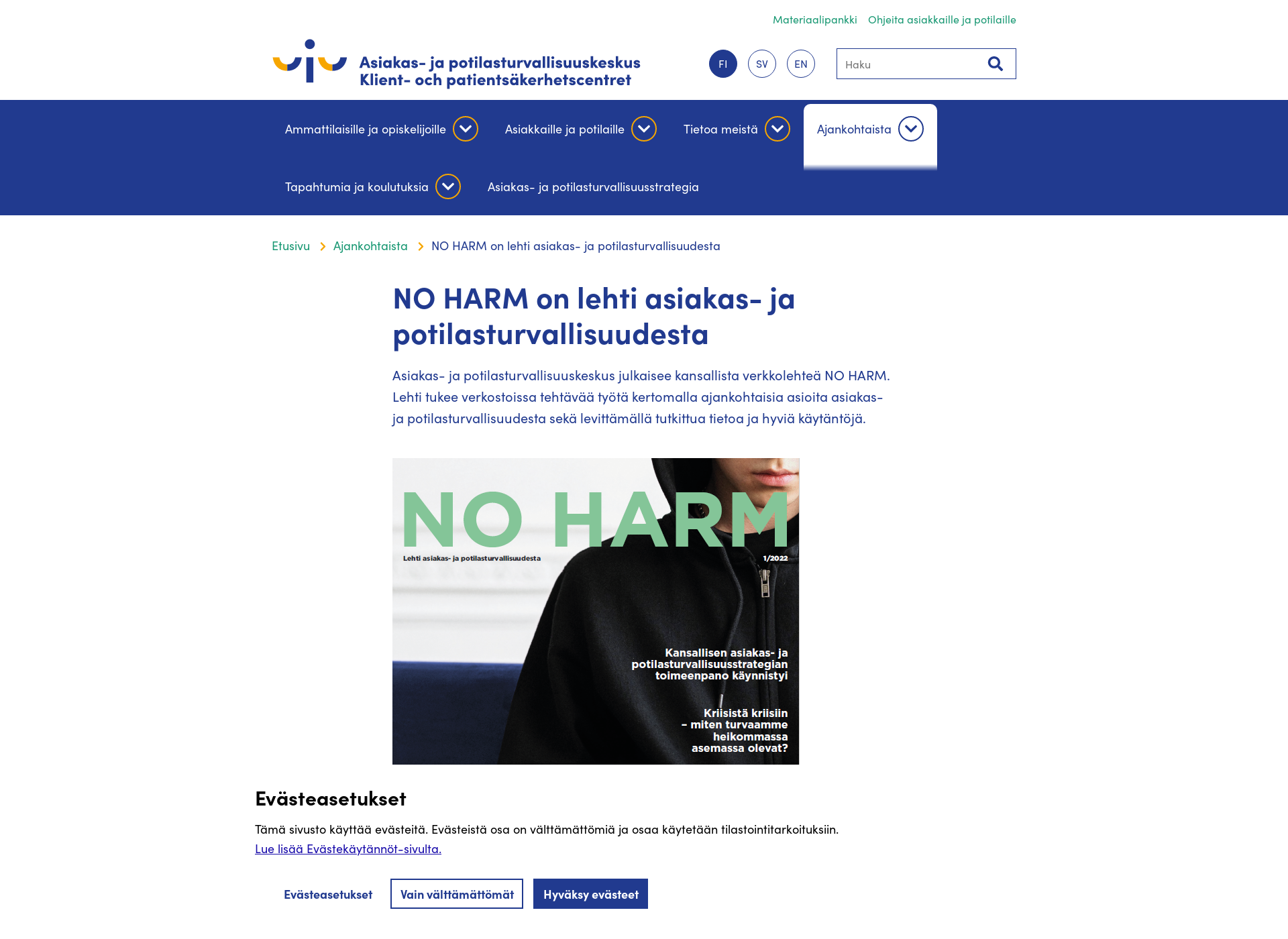 Screenshot for noharm.fi