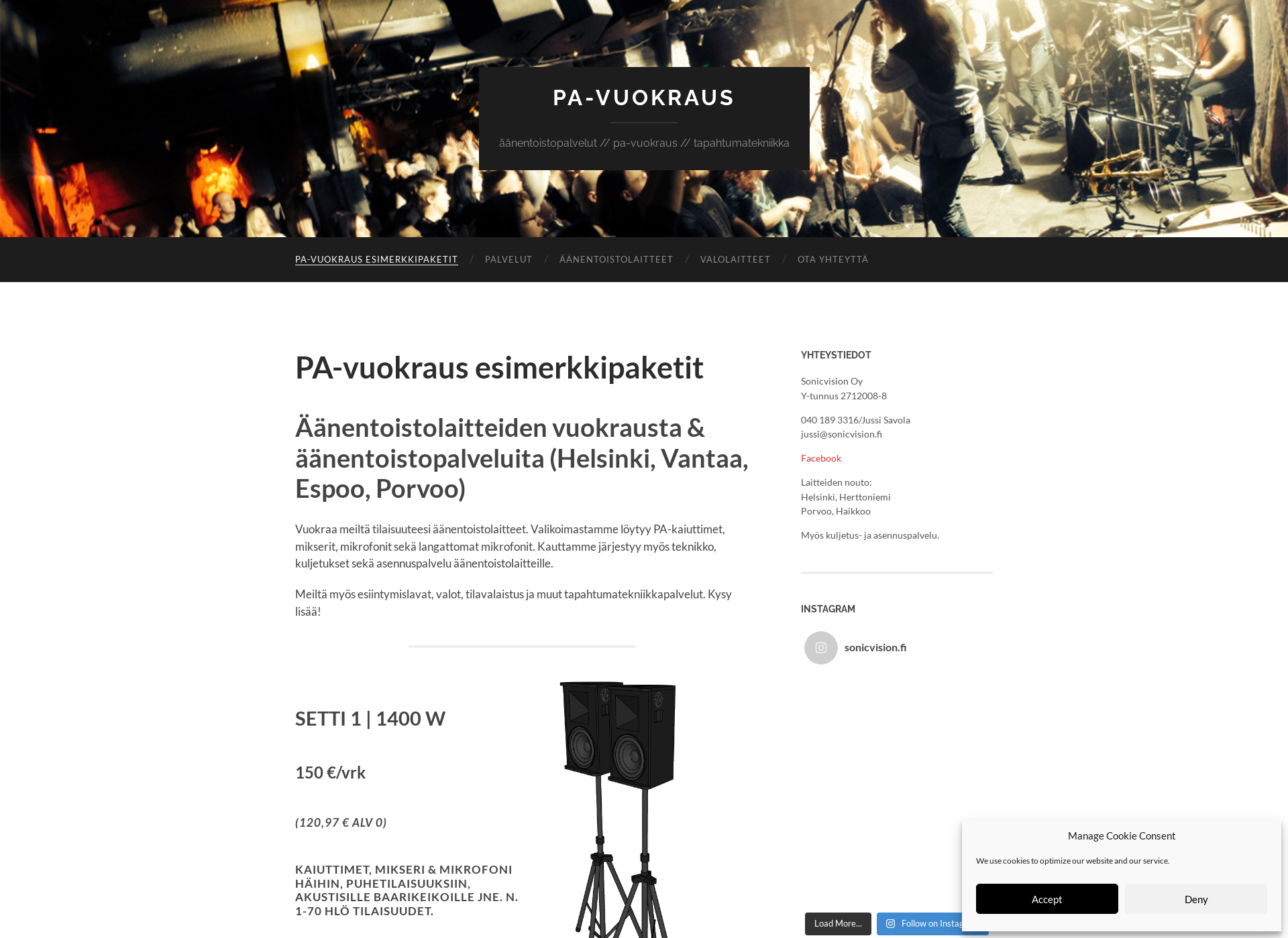 Skärmdump för noisemakers.fi