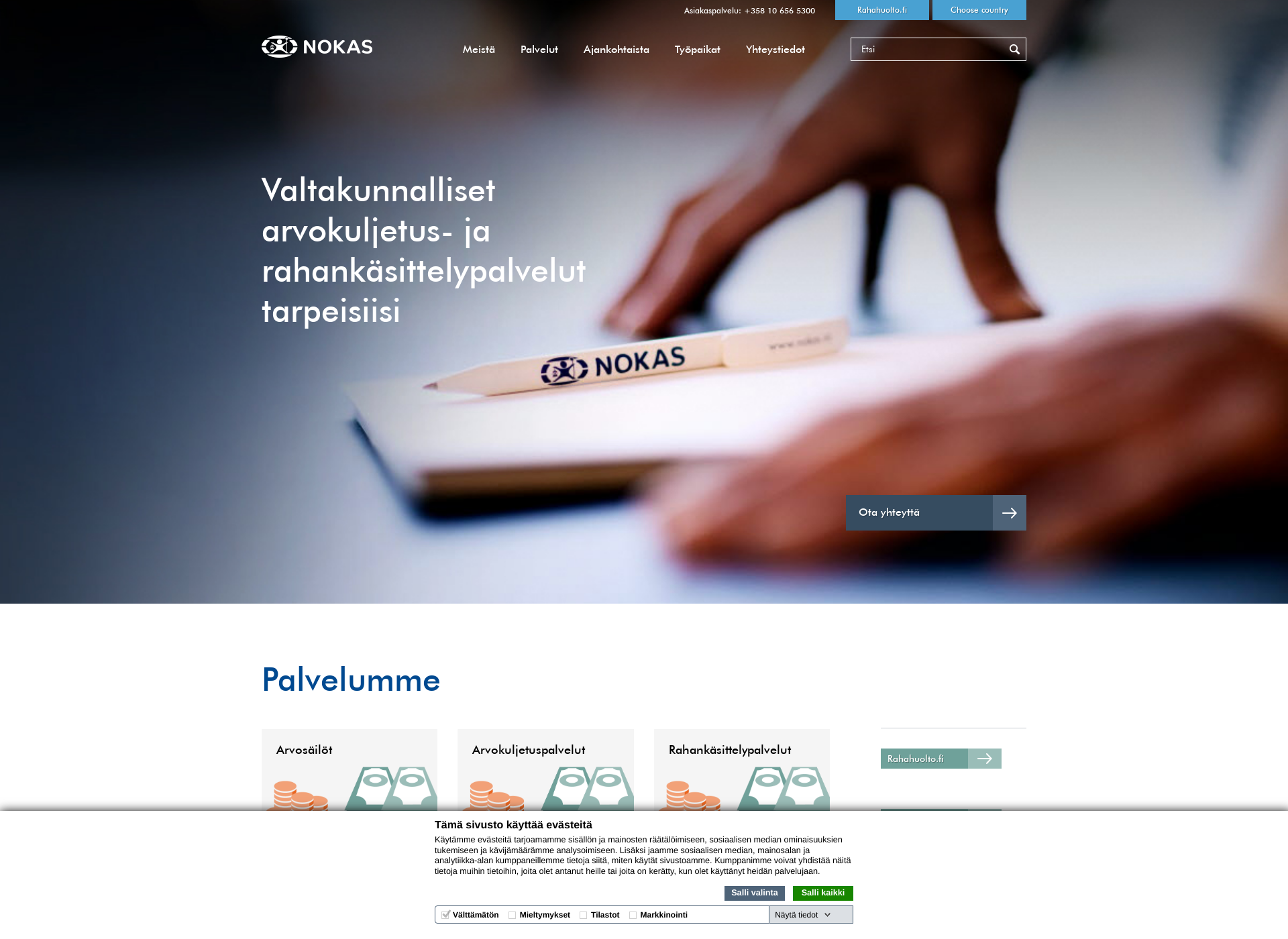 Screenshot for nokas.fi