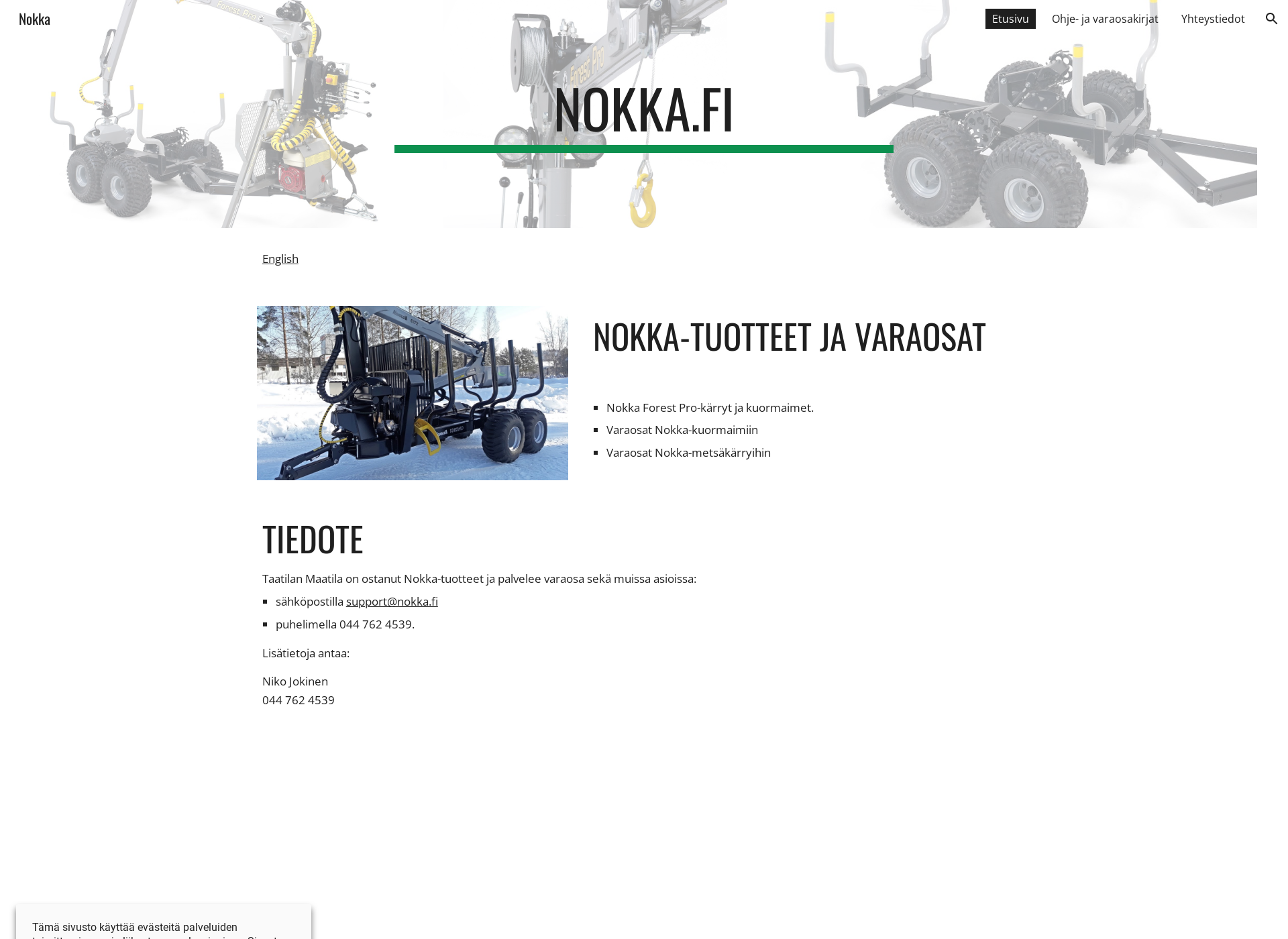 Screenshot for nokka.fi