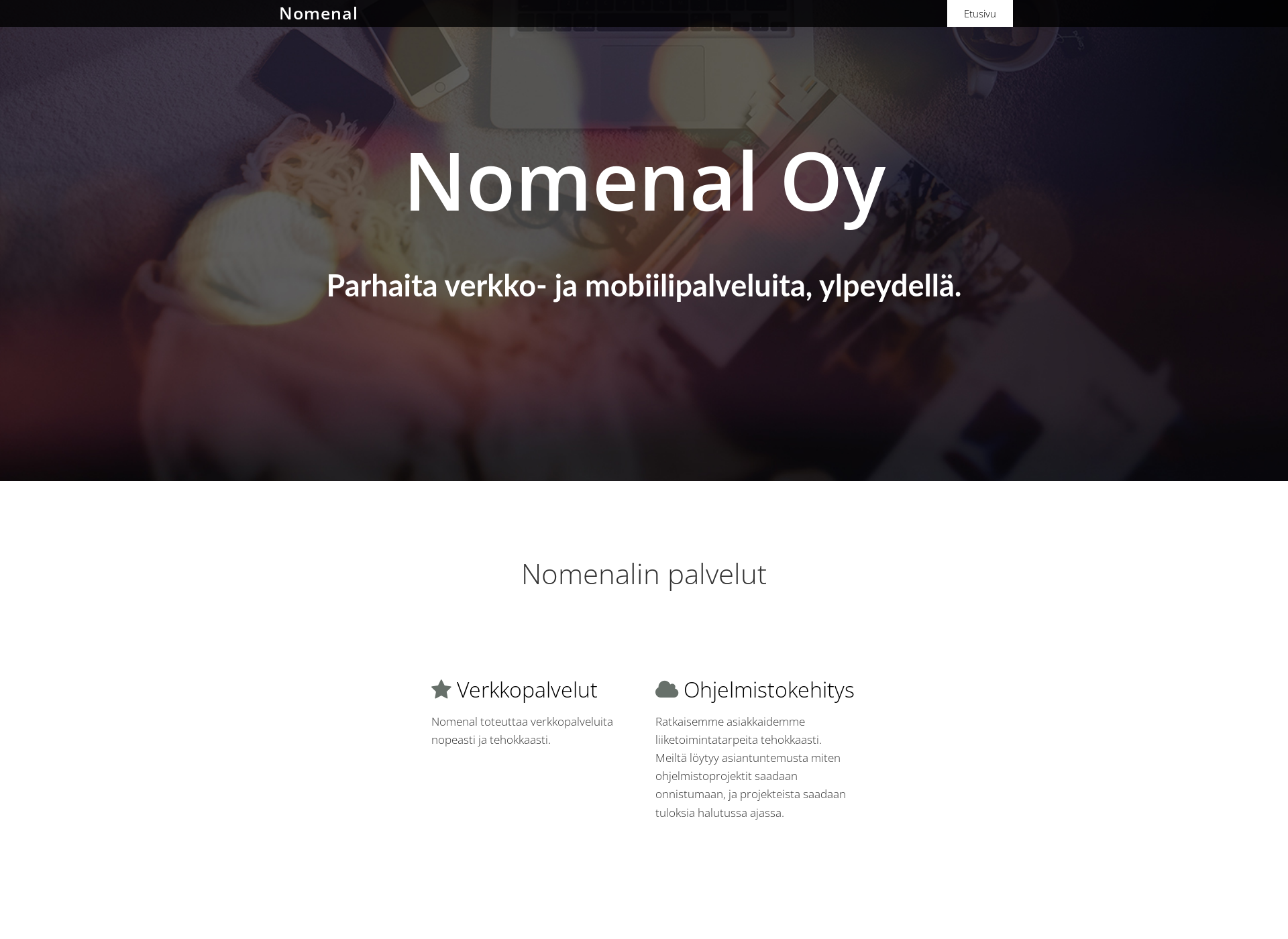 Screenshot for nomenal.fi