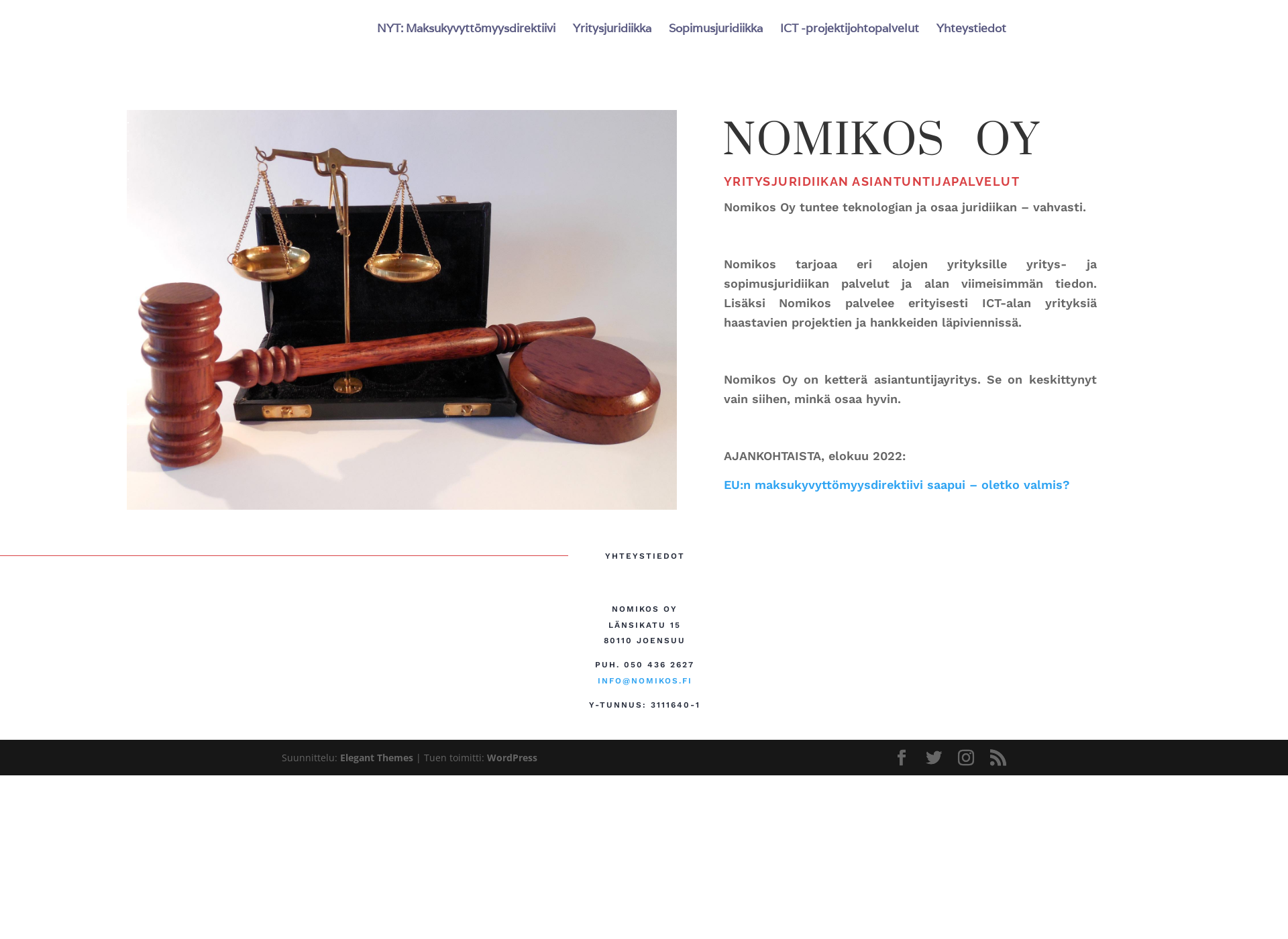 Screenshot for nomikos.fi