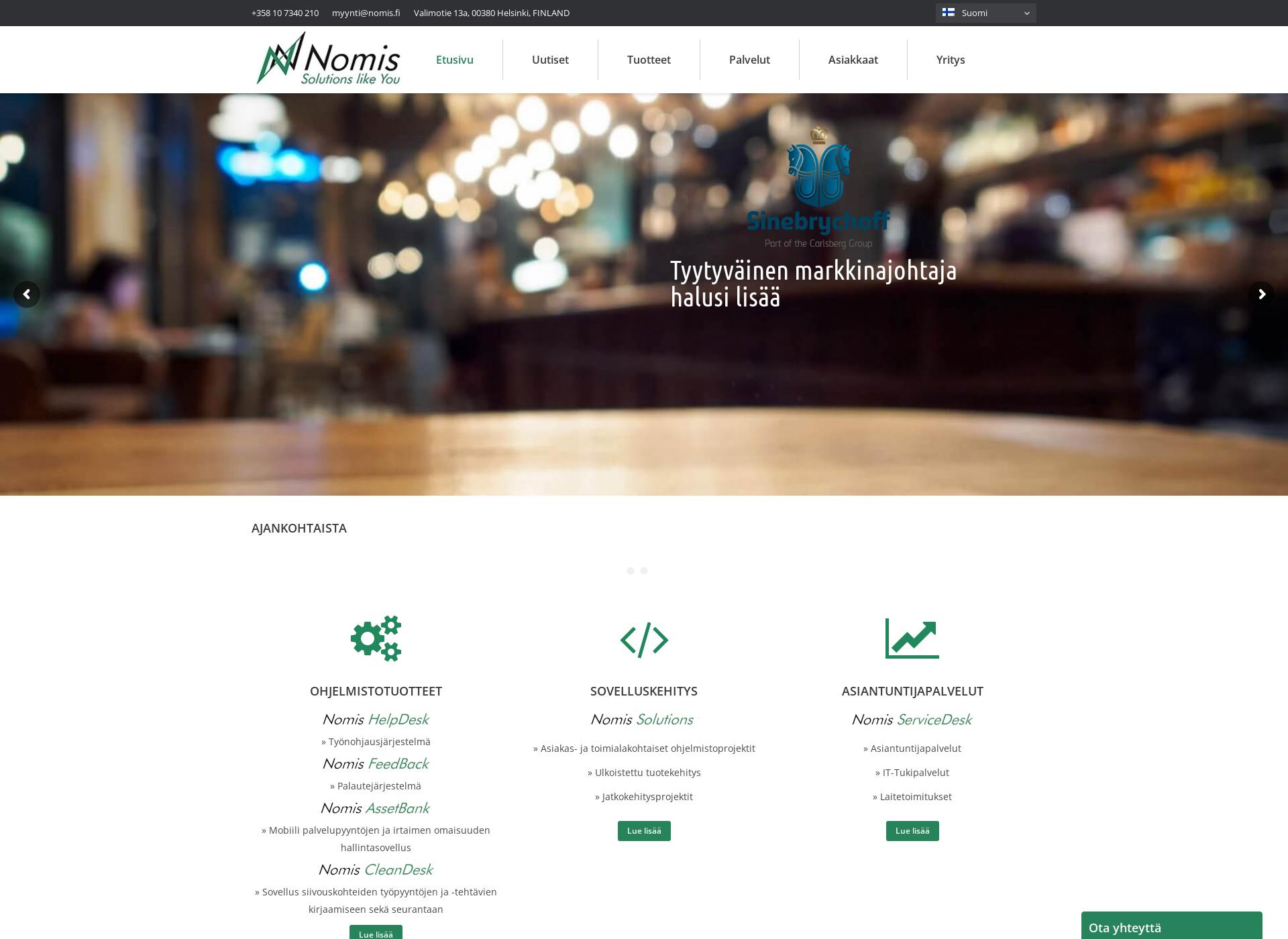Screenshot for nomis.fi