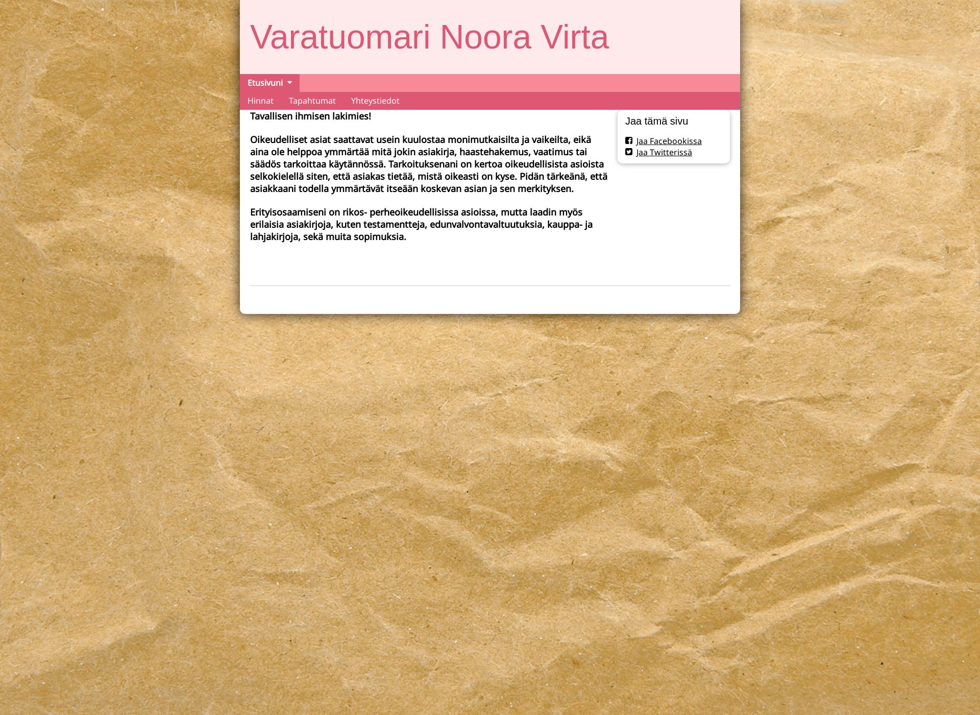 Screenshot for nooravirta.fi