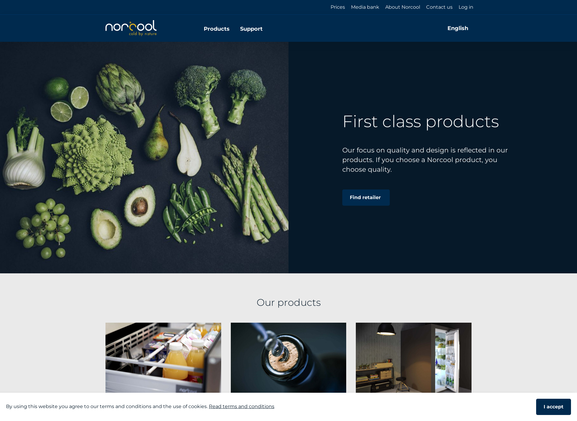 Screenshot for norcool.fi