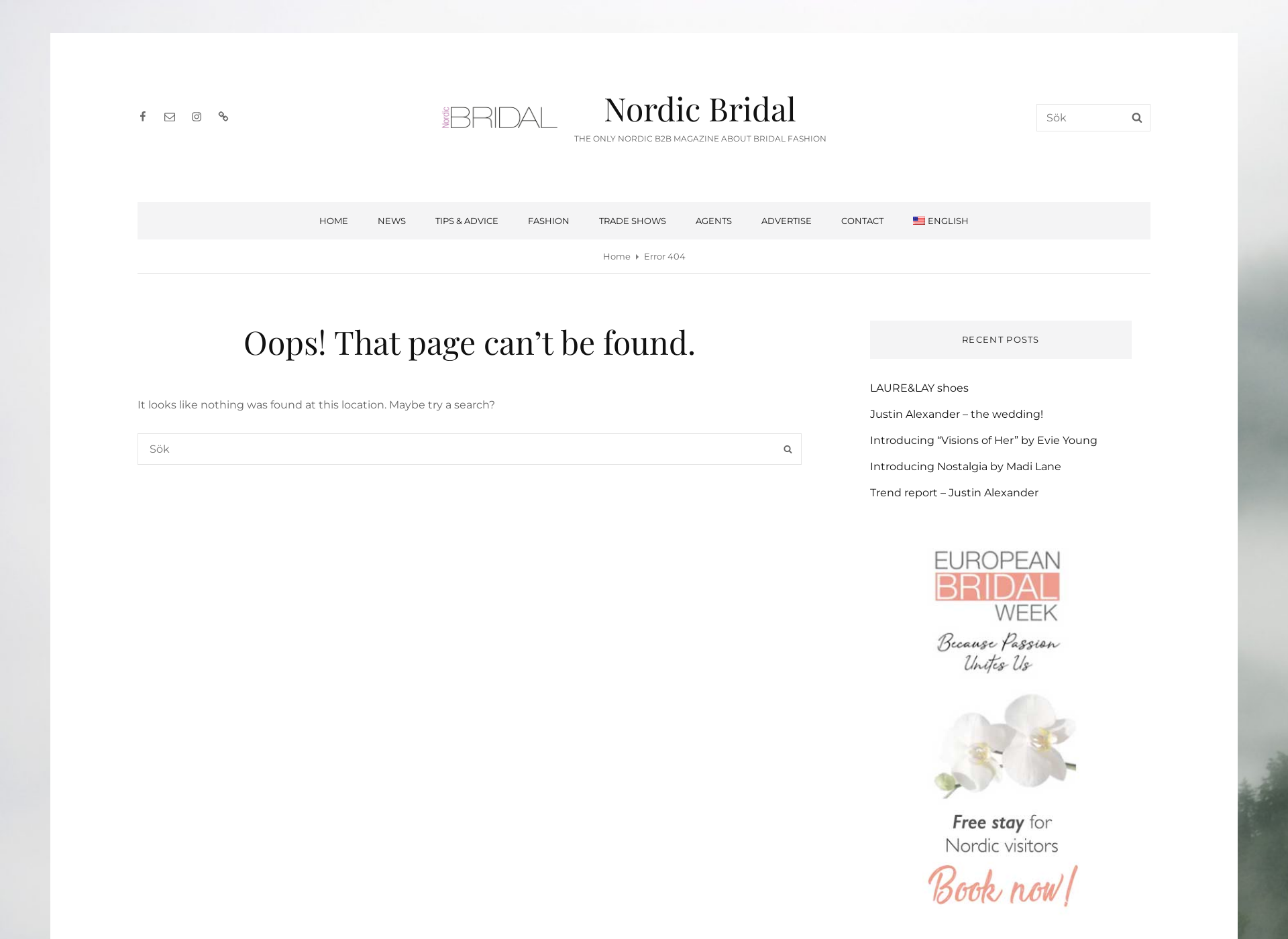 Screenshot for nordicbridal.fi