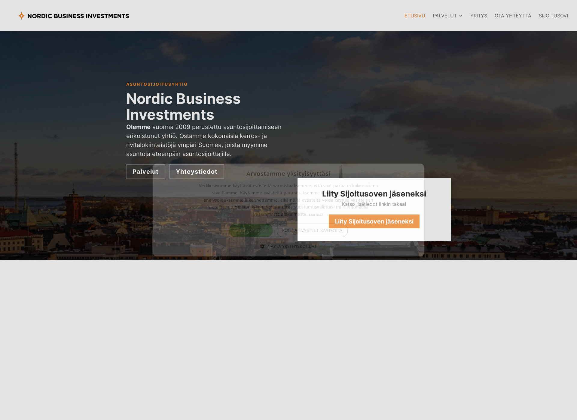 Screenshot for nordicbusinessinvestments.fi