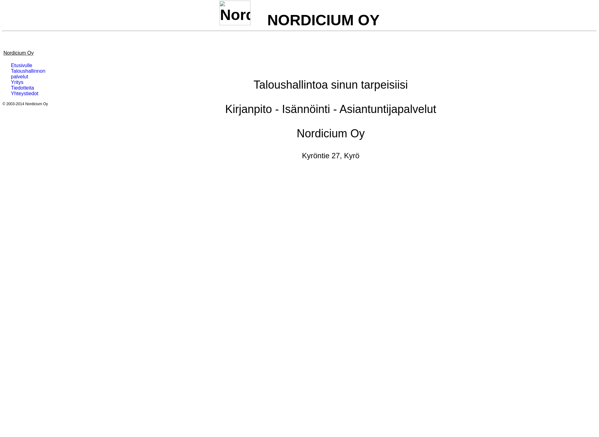 Screenshot for nordicium.fi
