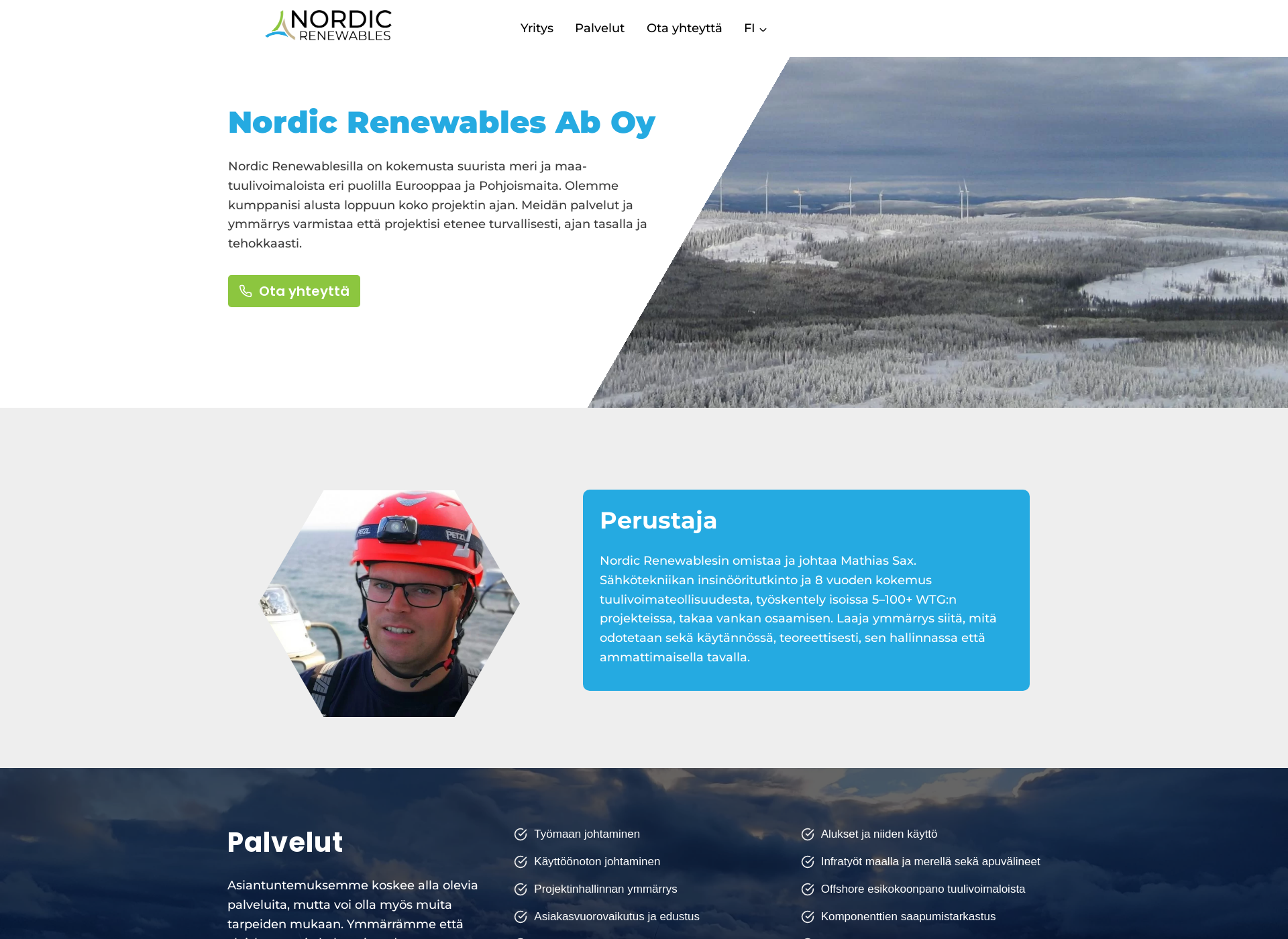 Screenshot for nordicrenewables.fi