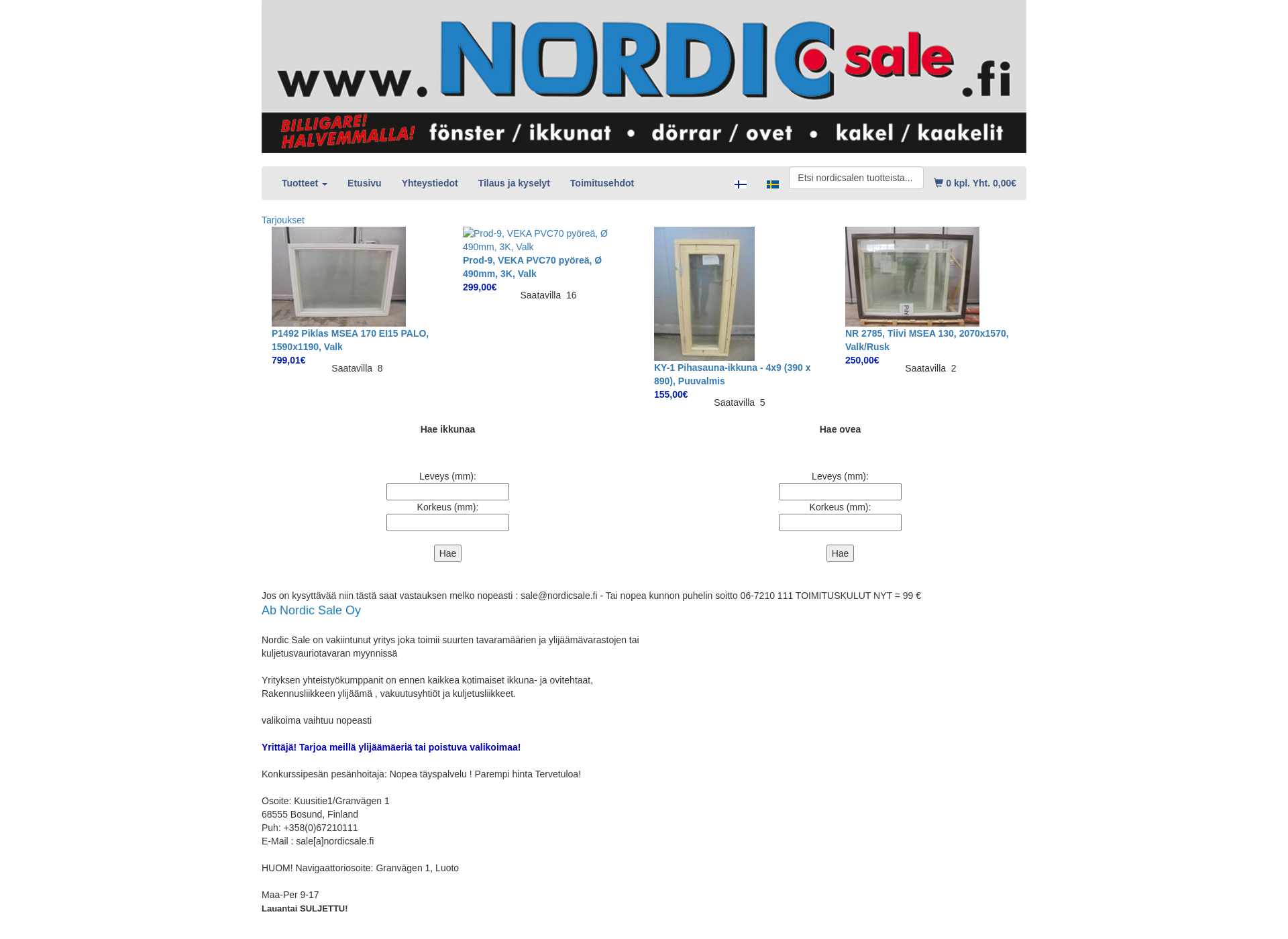 Screenshot for nordicsale.fi