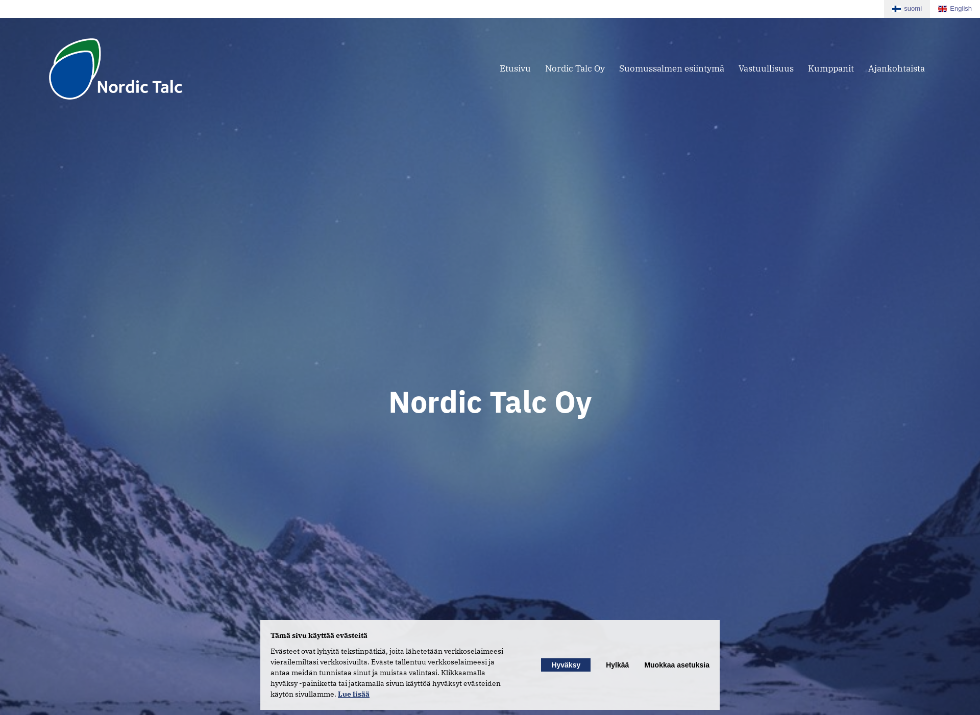 Skärmdump för nordictalc.fi
