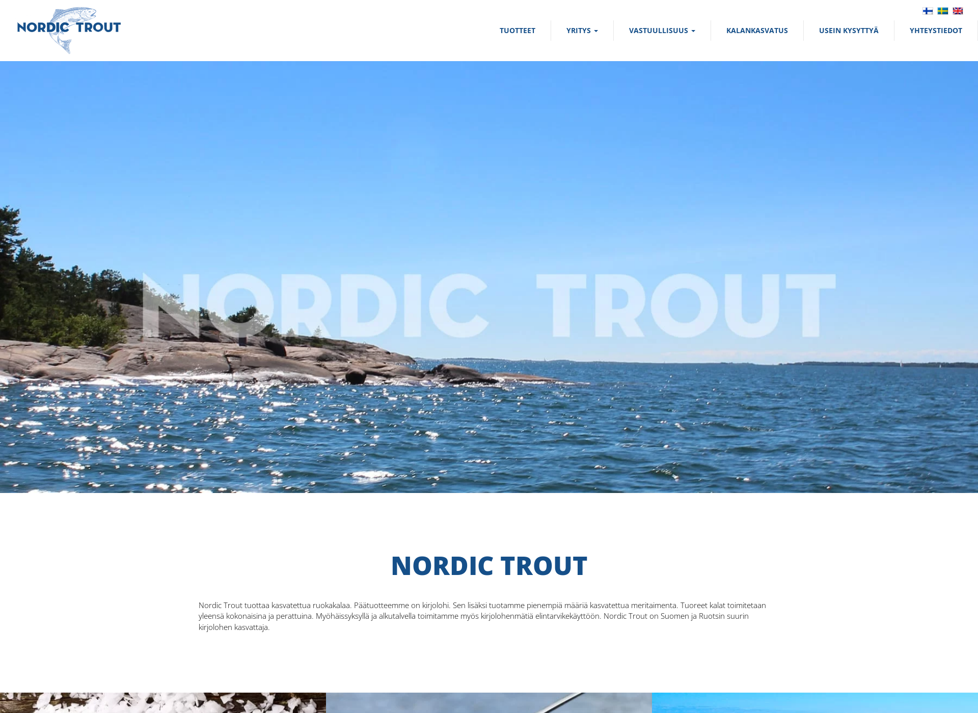 Skärmdump för nordictrout.fi