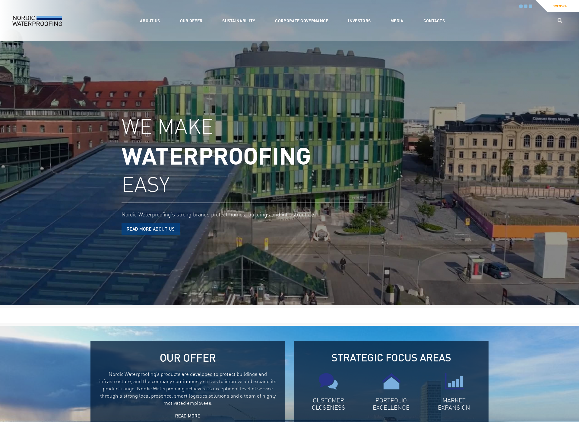 Screenshot for nordicwaterproofing.fi
