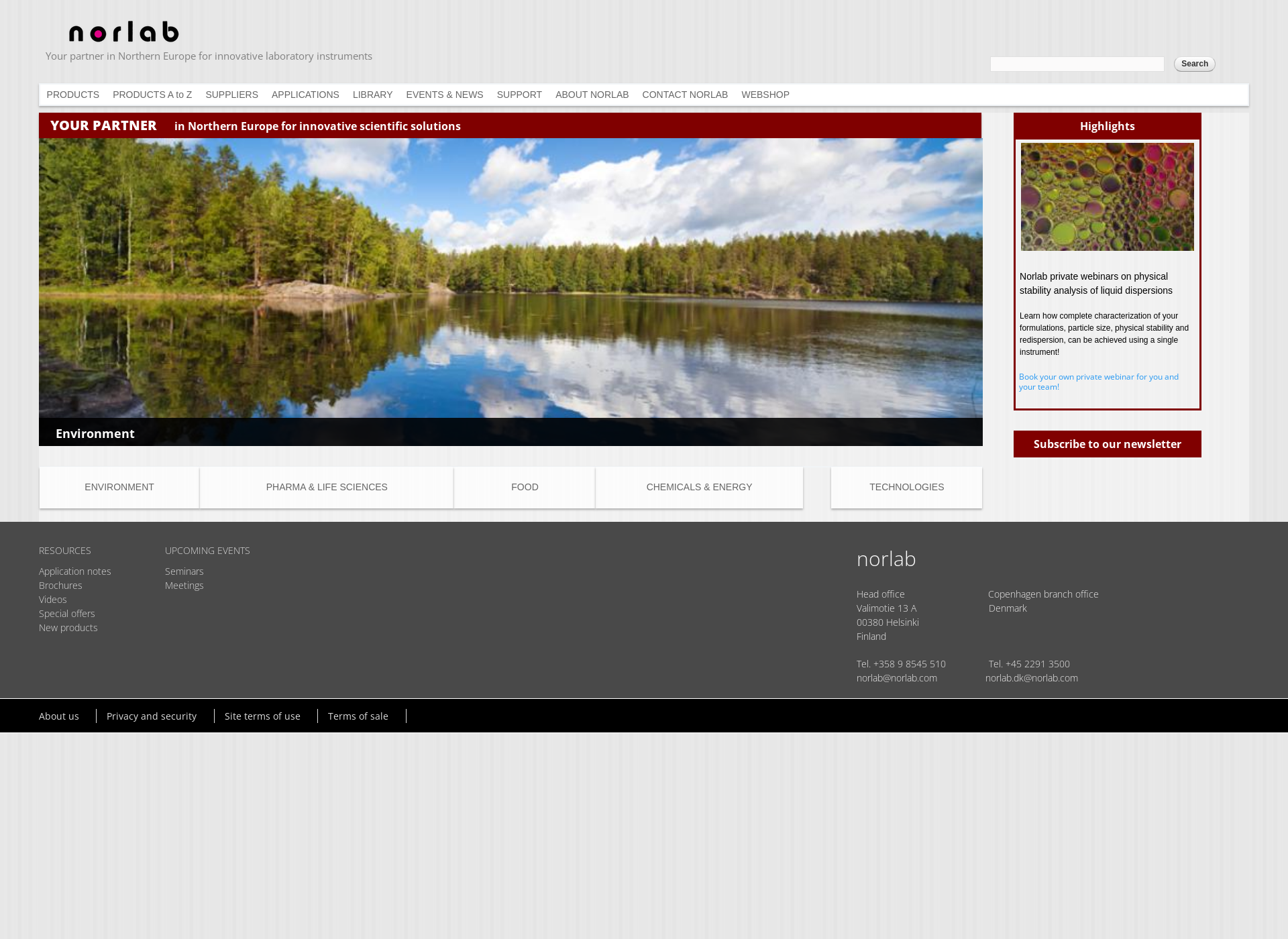 Screenshot for norlab.fi