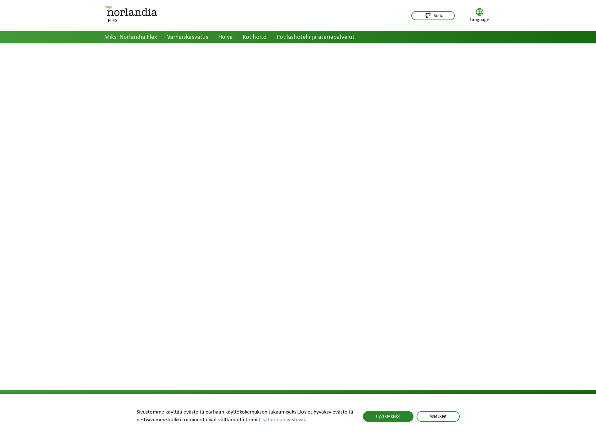 Skärmdump för norlandiaflex.fi