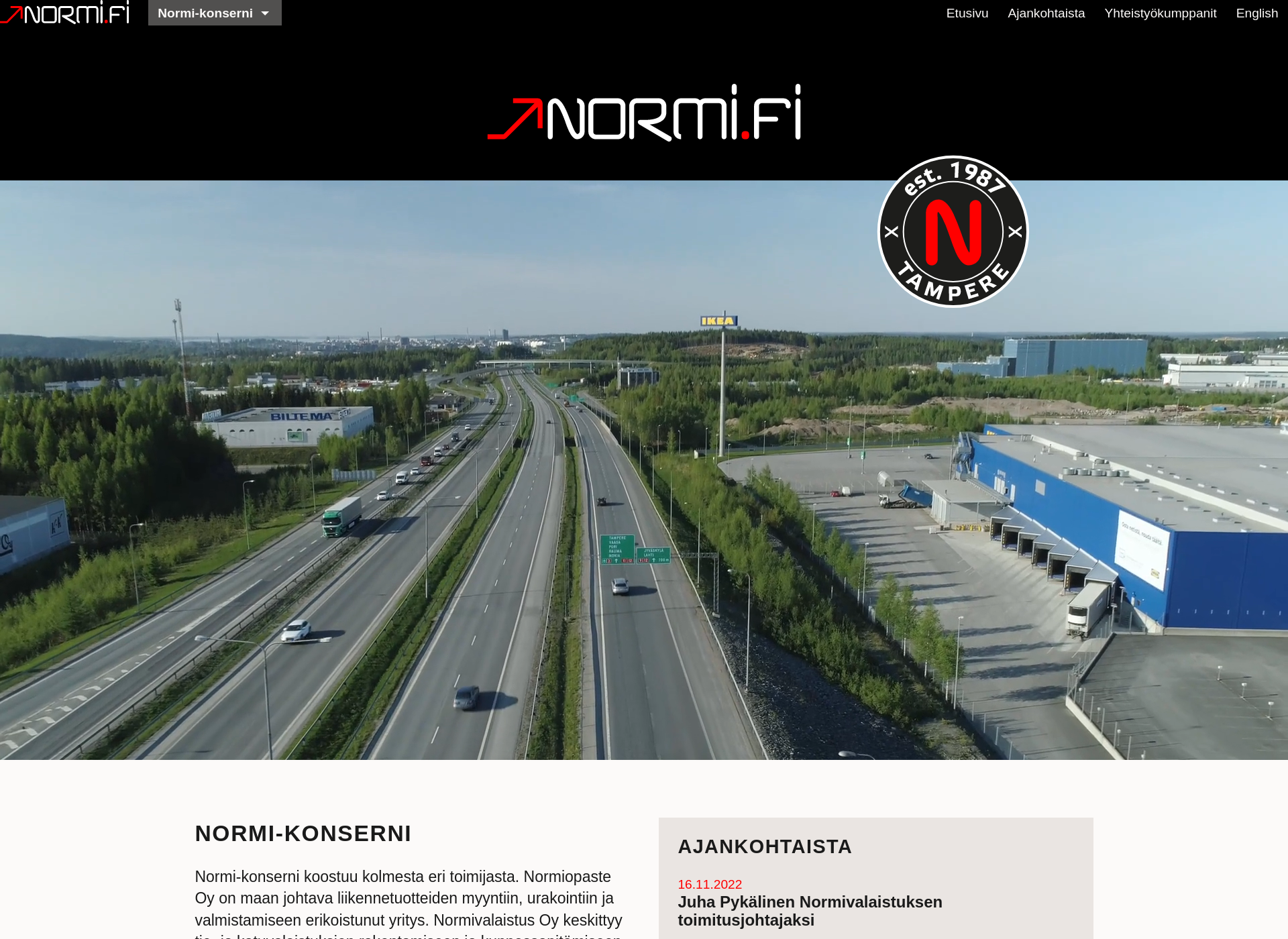 Skärmdump för normiopaste.fi