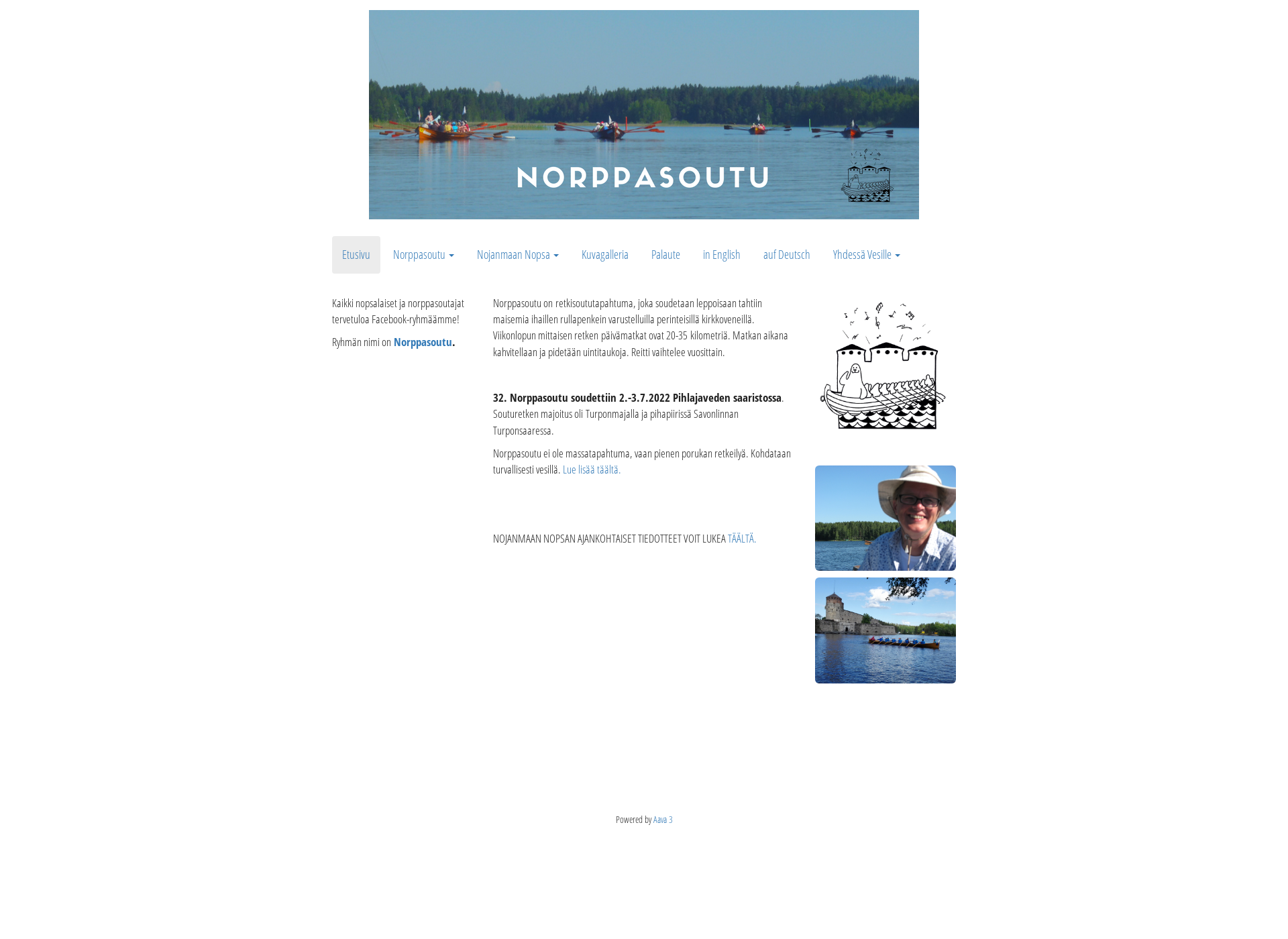 Screenshot for norppasoutu.fi