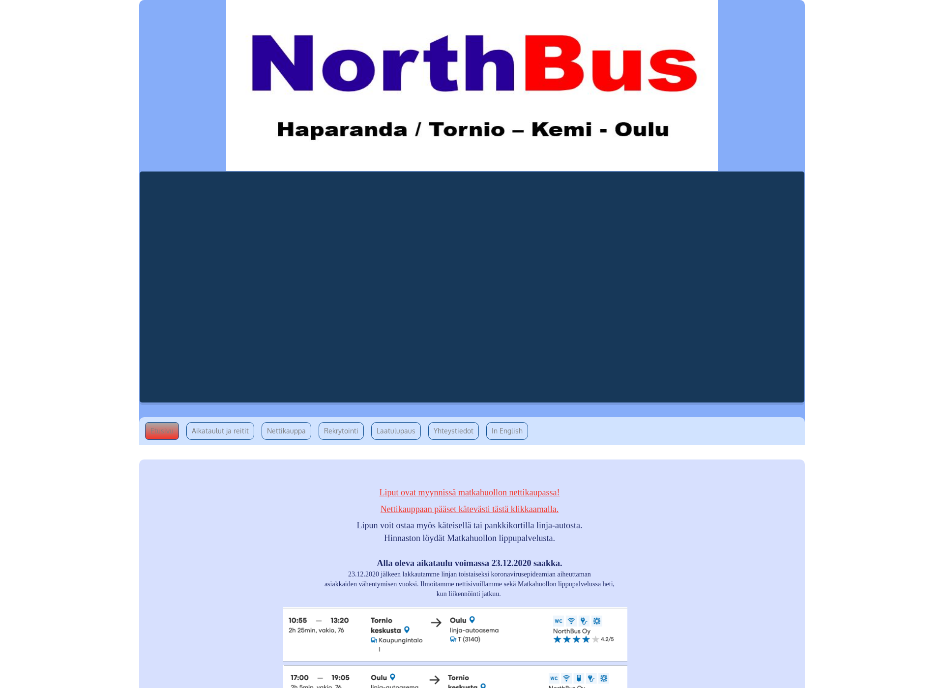 Screenshot for northbus.fi