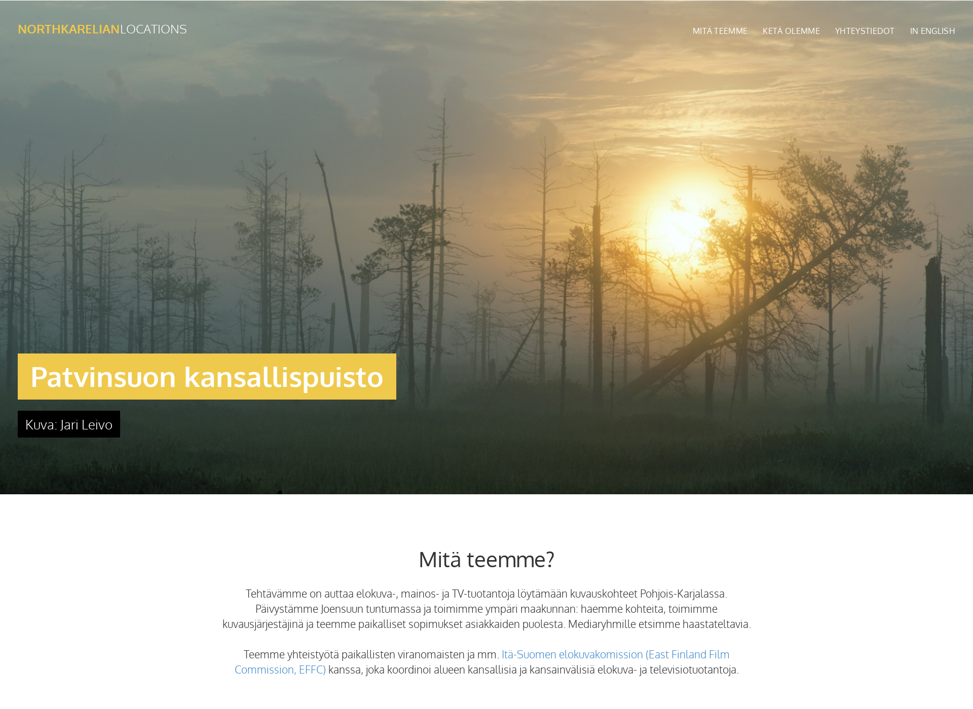 Screenshot for northkarelianlocations.fi
