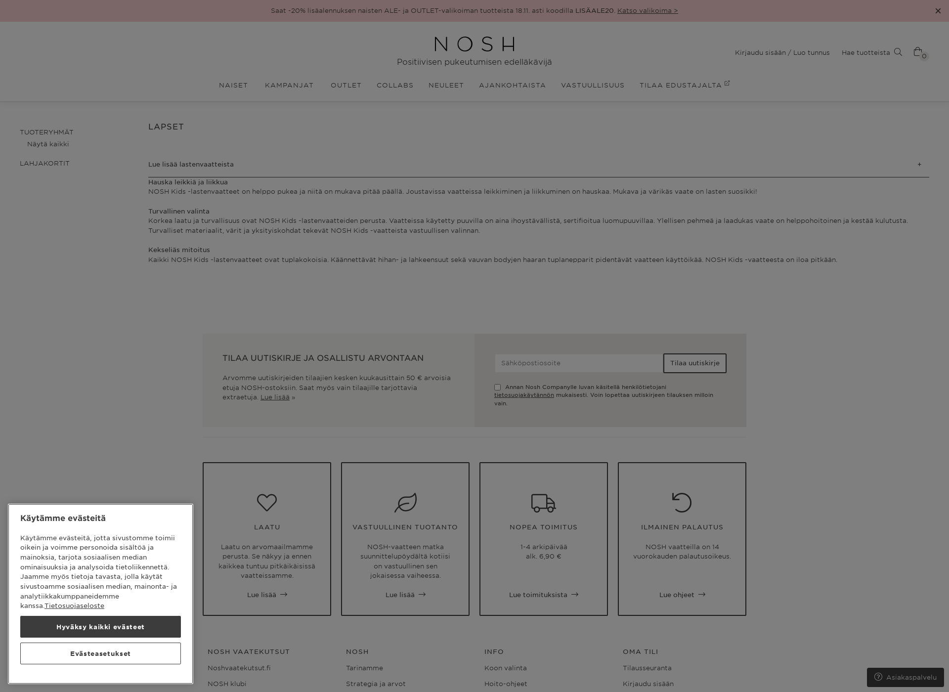 Skärmdump för noshbaby.fi