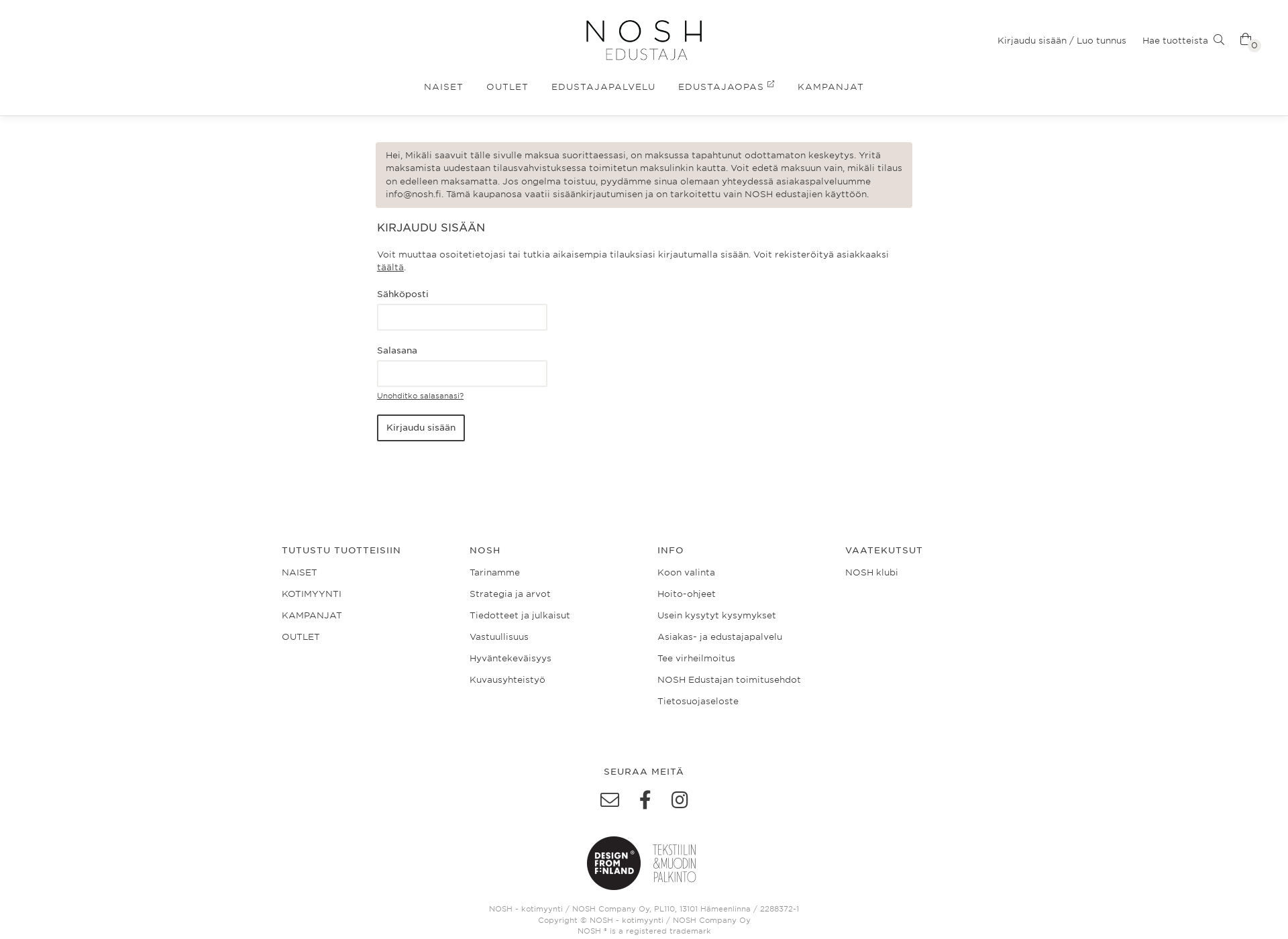 Screenshot for noshedustaja.fi