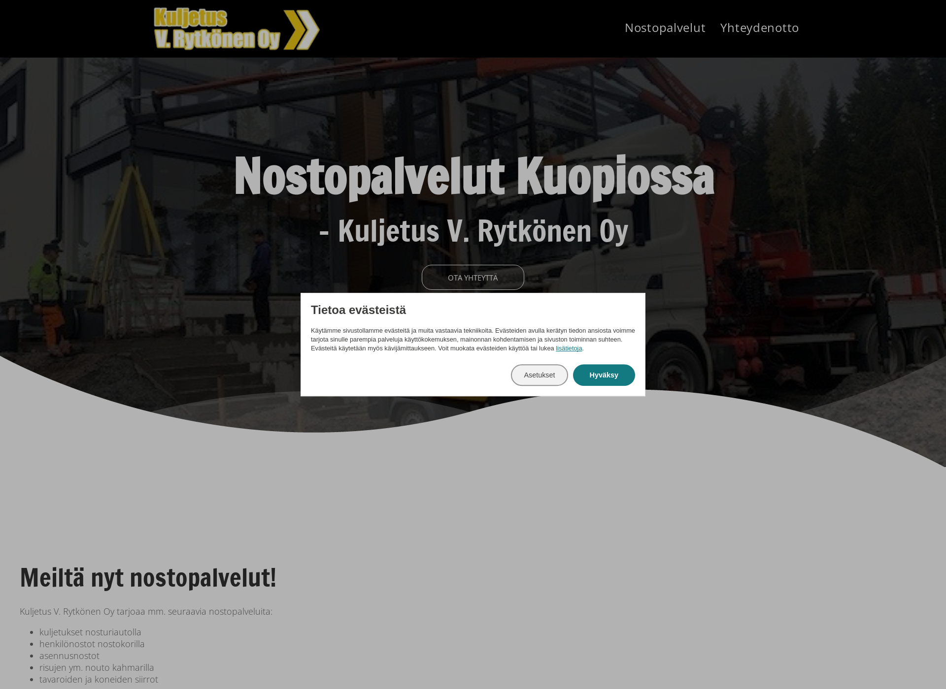 Screenshot for nostopalvelukuopio.fi