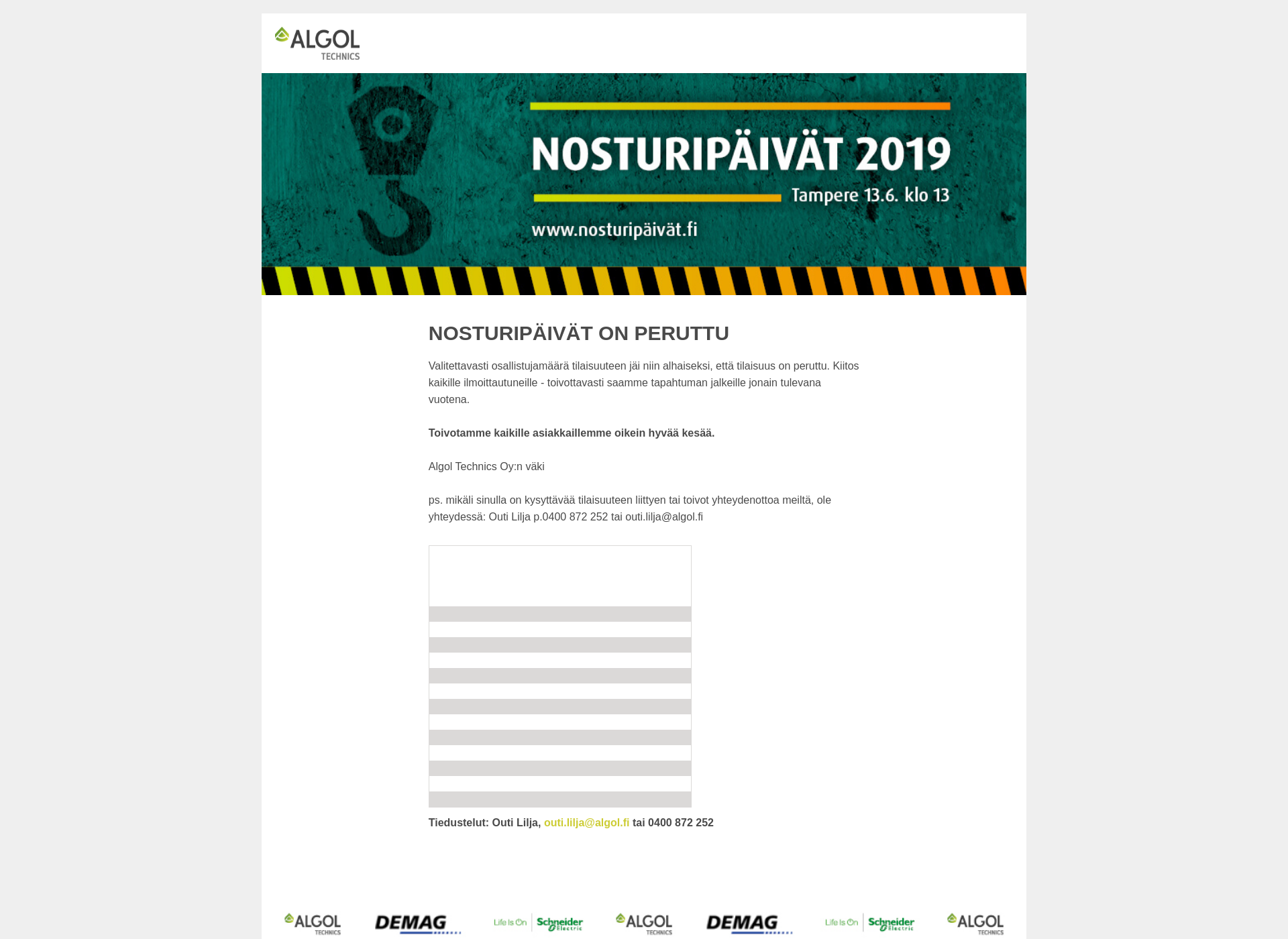 Screenshot for nosturipaivat.fi