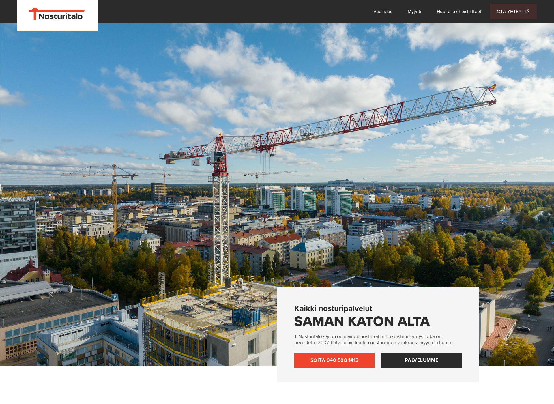 Skärmdump för nosturitalo.fi