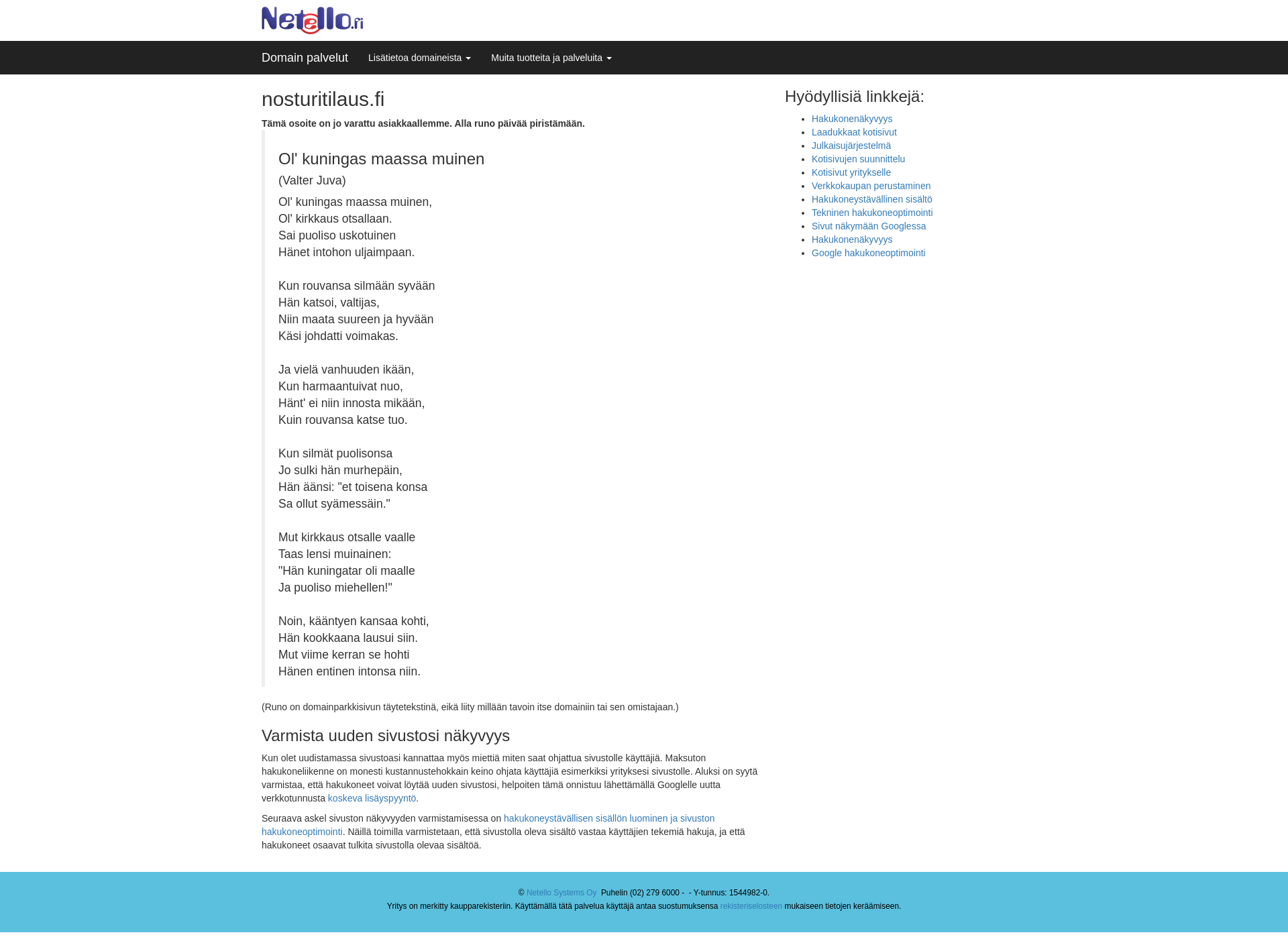 Screenshot for nosturitilaus.fi