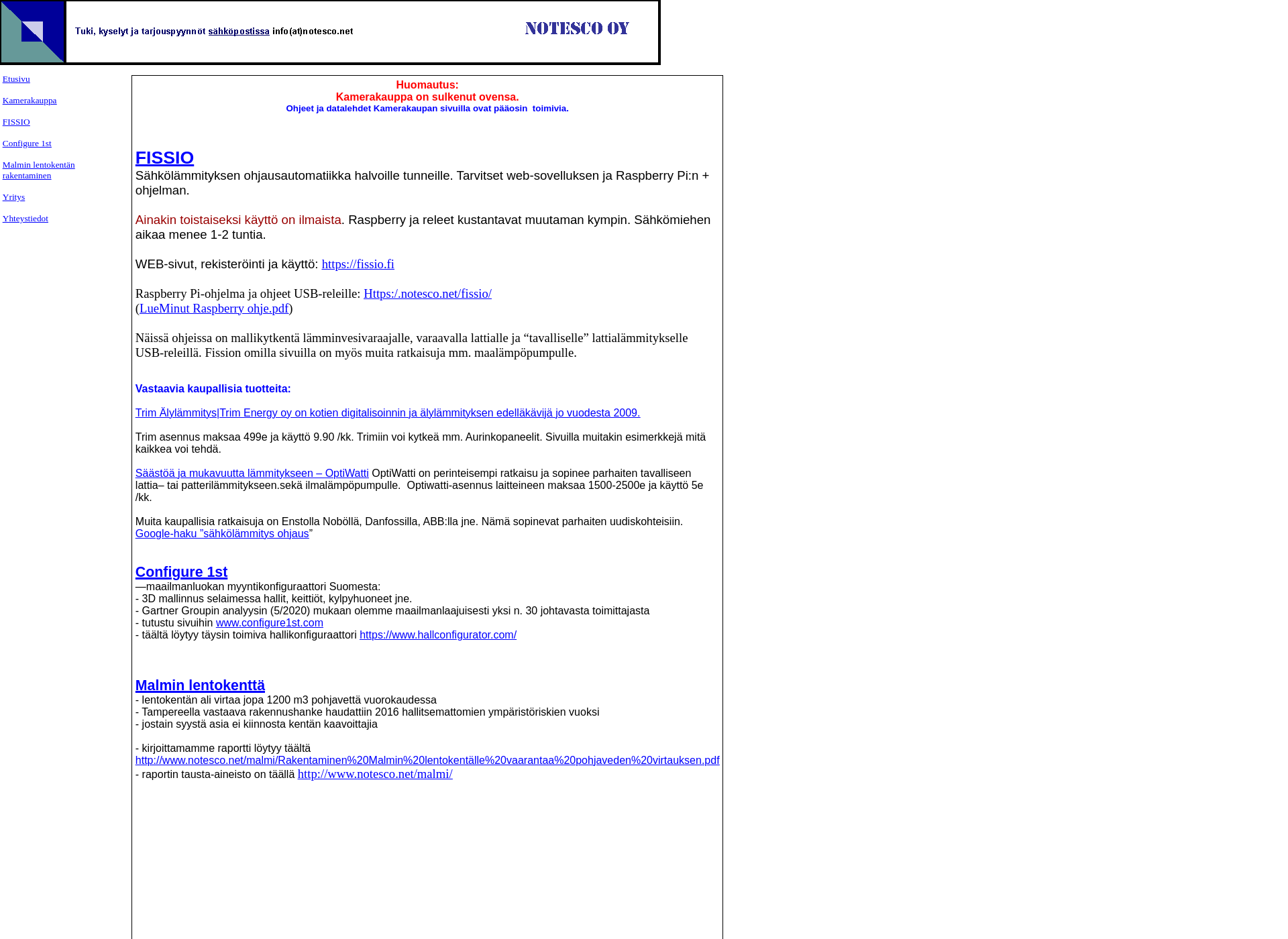 Skärmdump för notesco.net