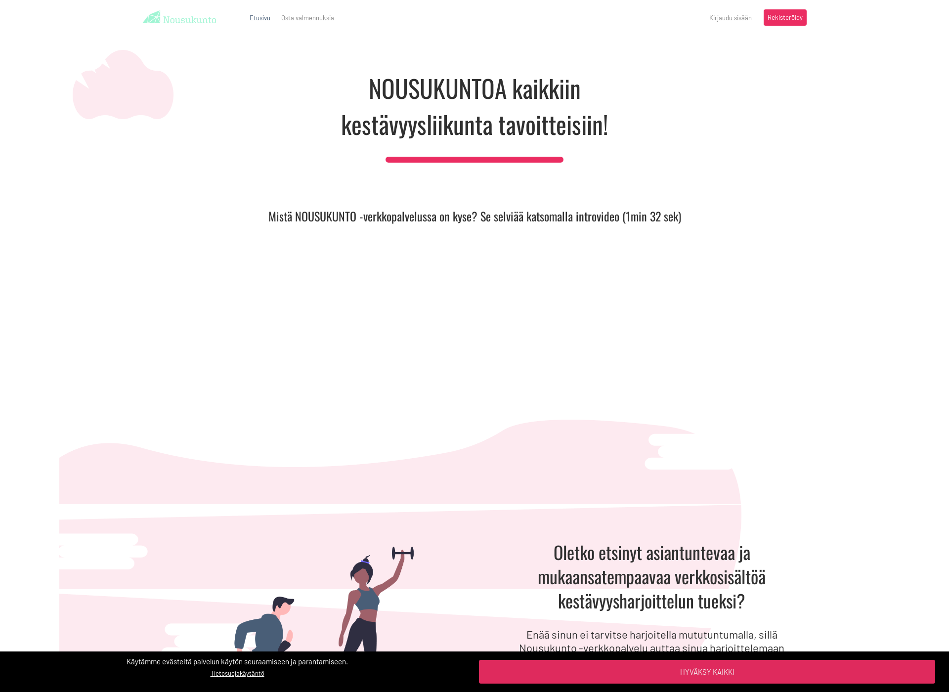 Skärmdump för nousukunto.fi
