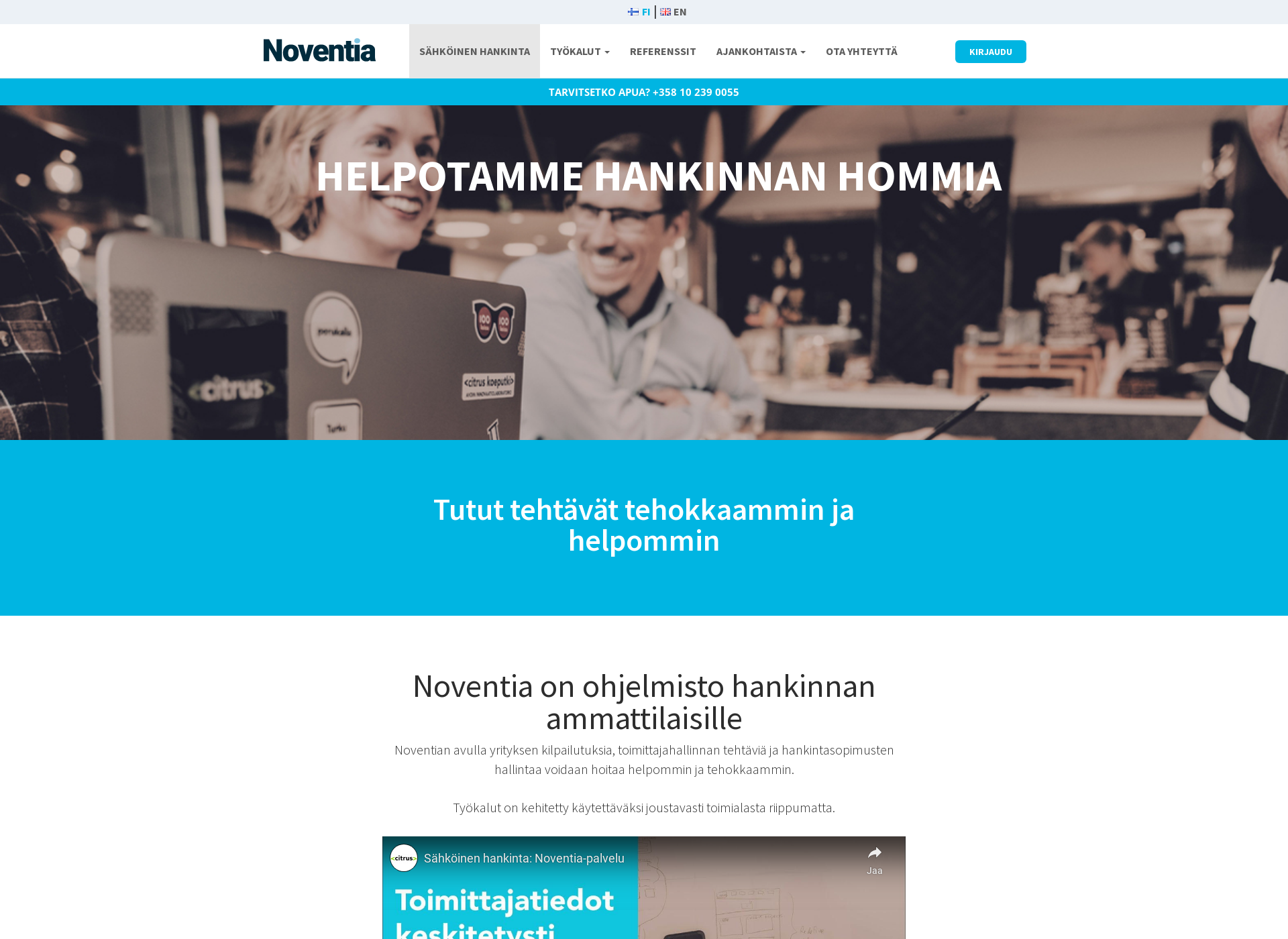 Screenshot for noventia.fi