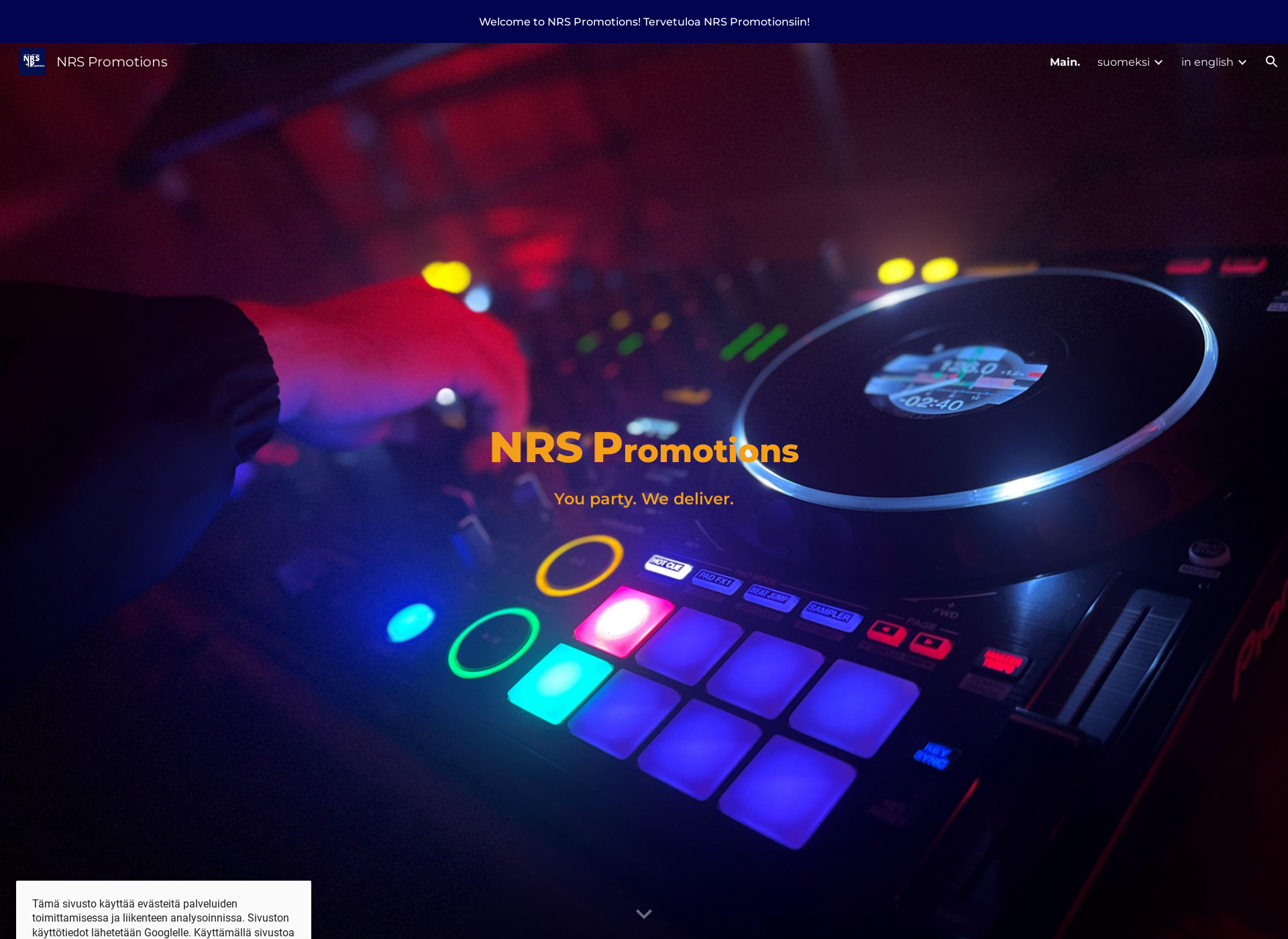 Screenshot for nrspromotions.fi