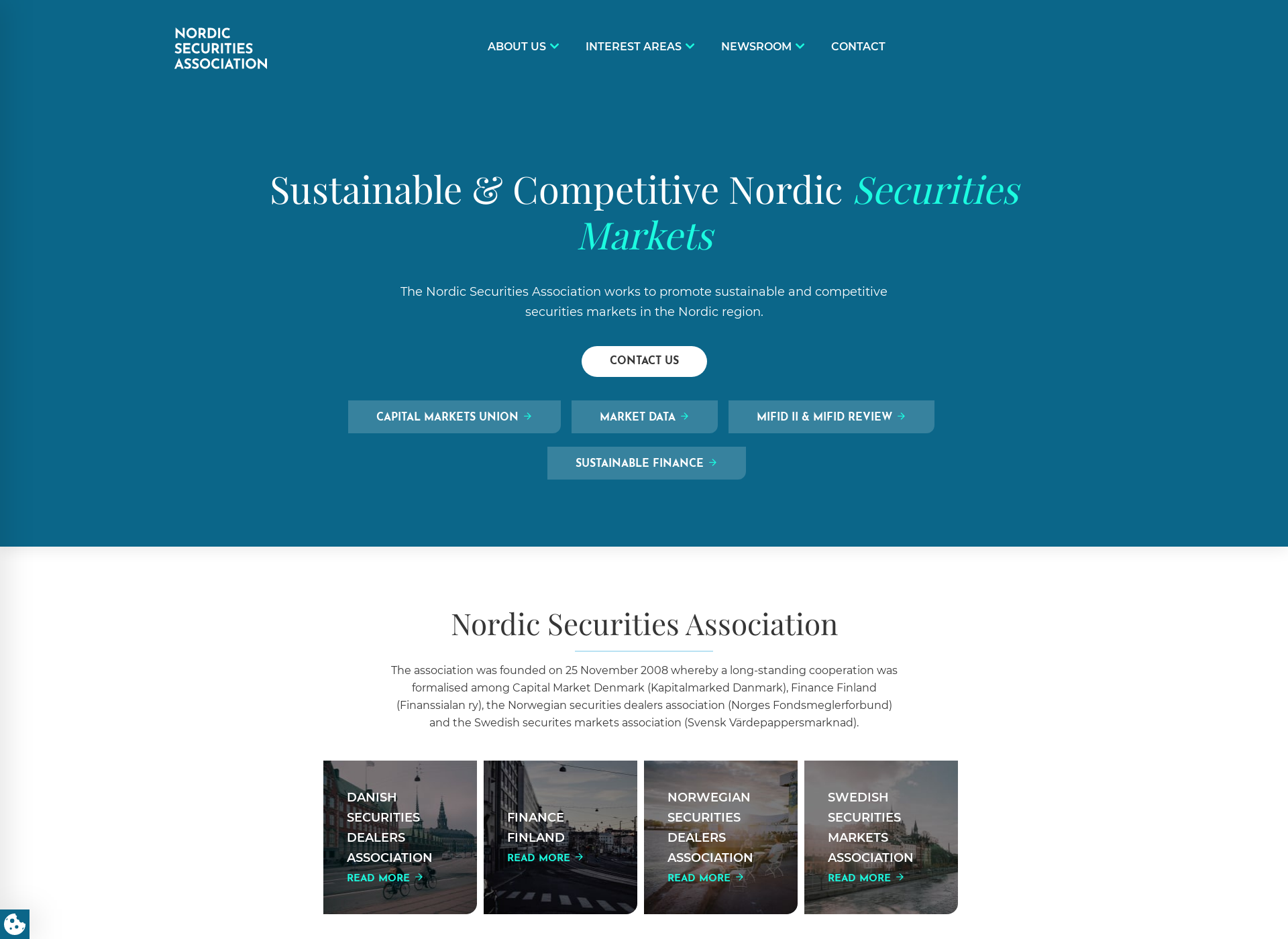 Skärmdump för nsasecurities.fi