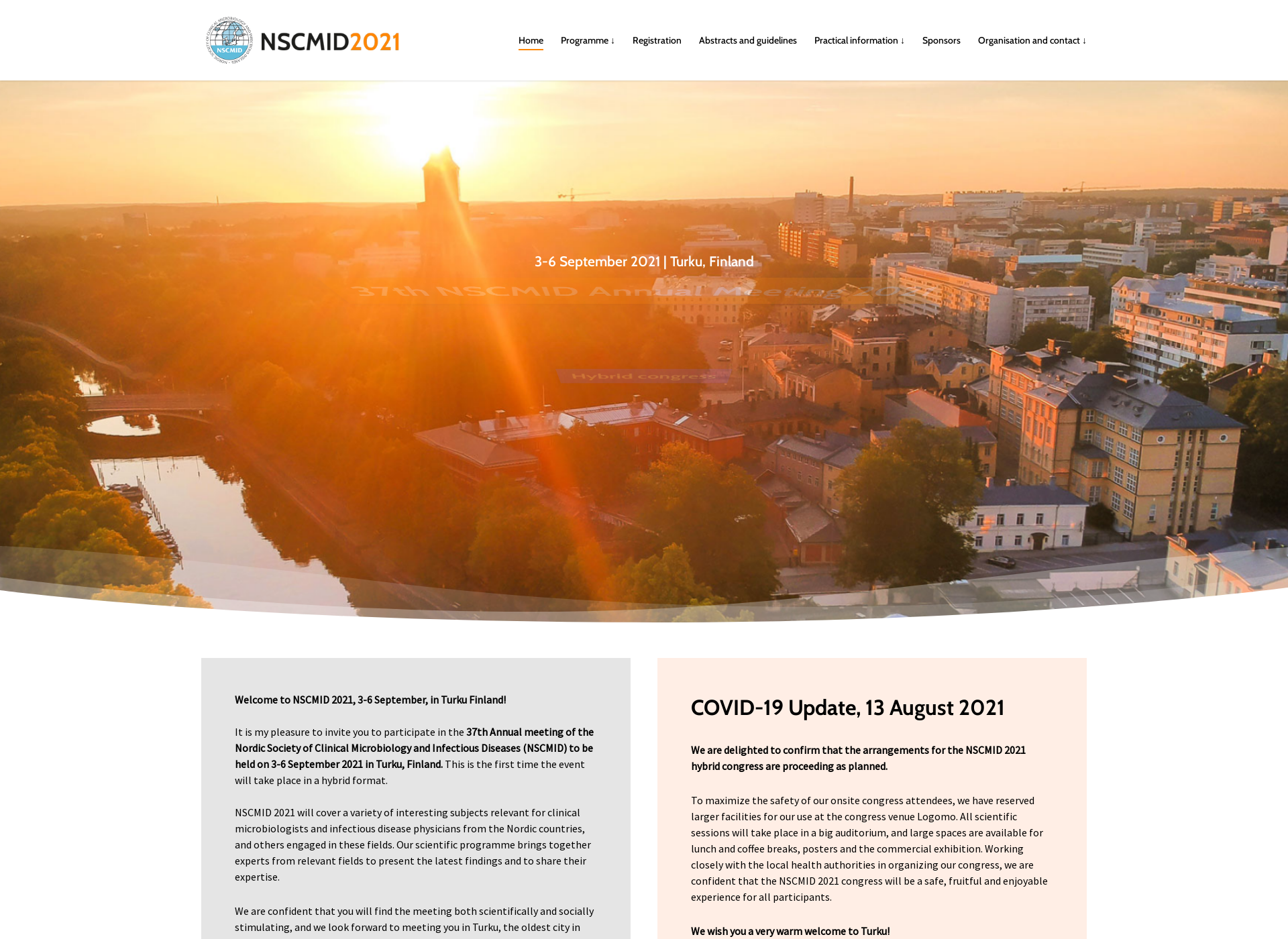 Skärmdump för nscmid2021.fi