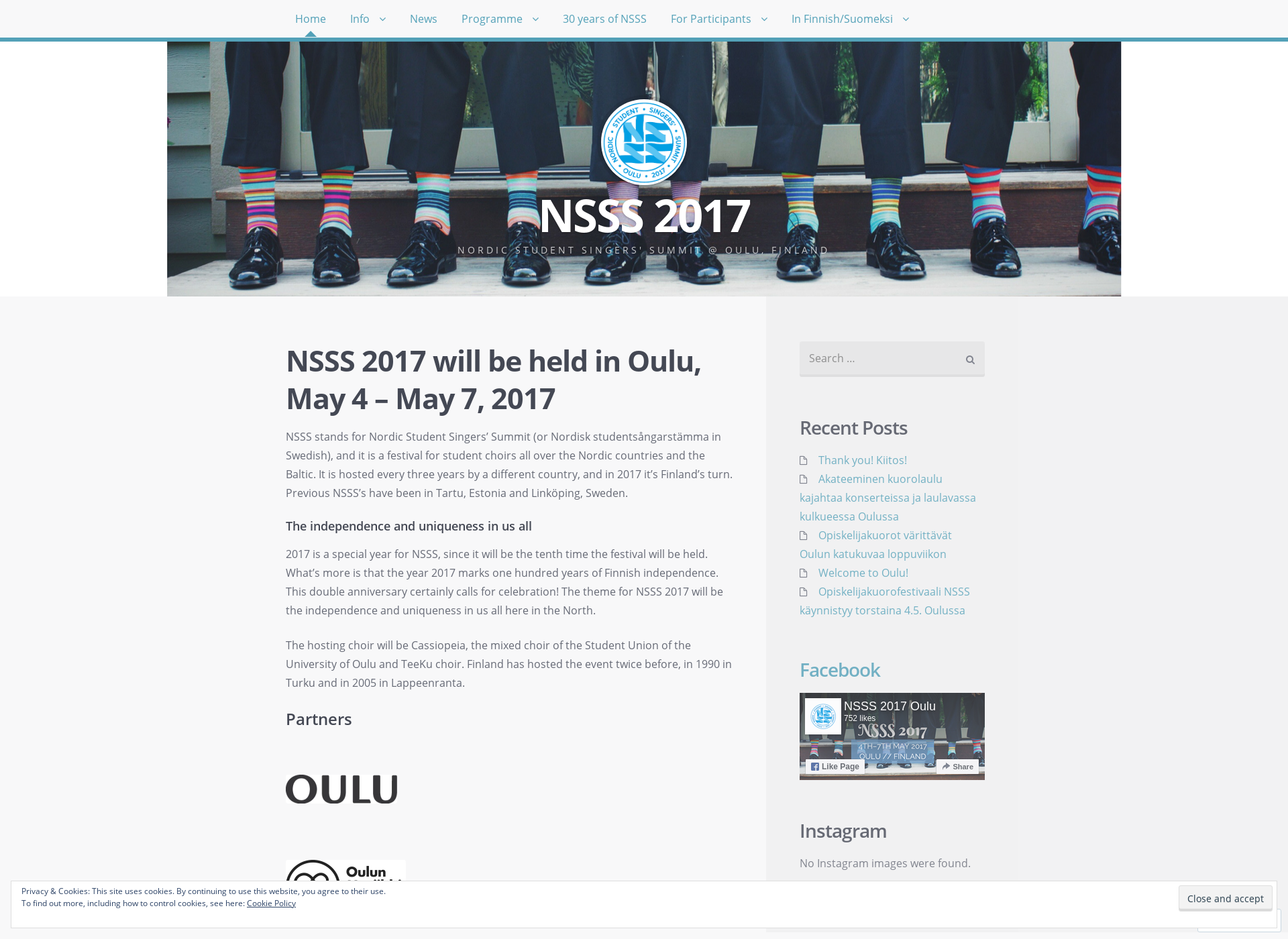 Skärmdump för nsss2017.fi