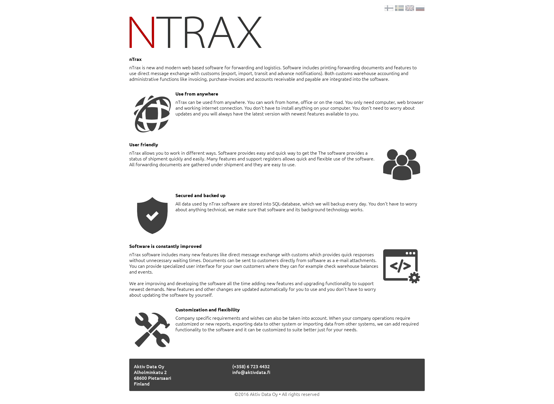 Screenshot for ntrax.fi