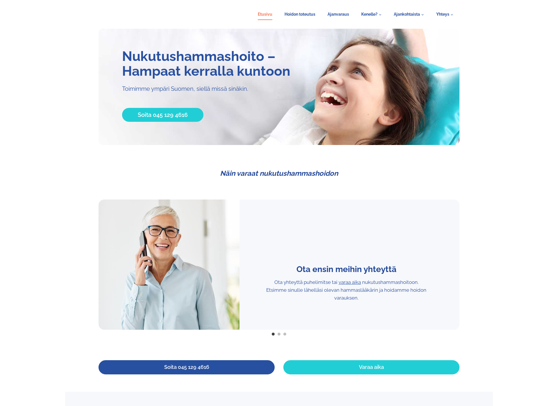 Skärmdump för nukutushammaslääkäri.fi