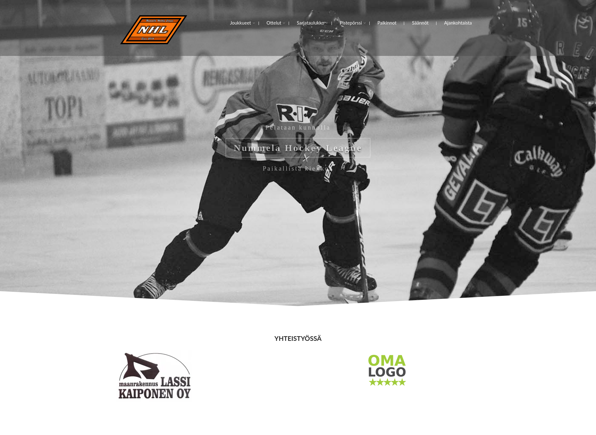 Screenshot for nummelahockeyleague.fi