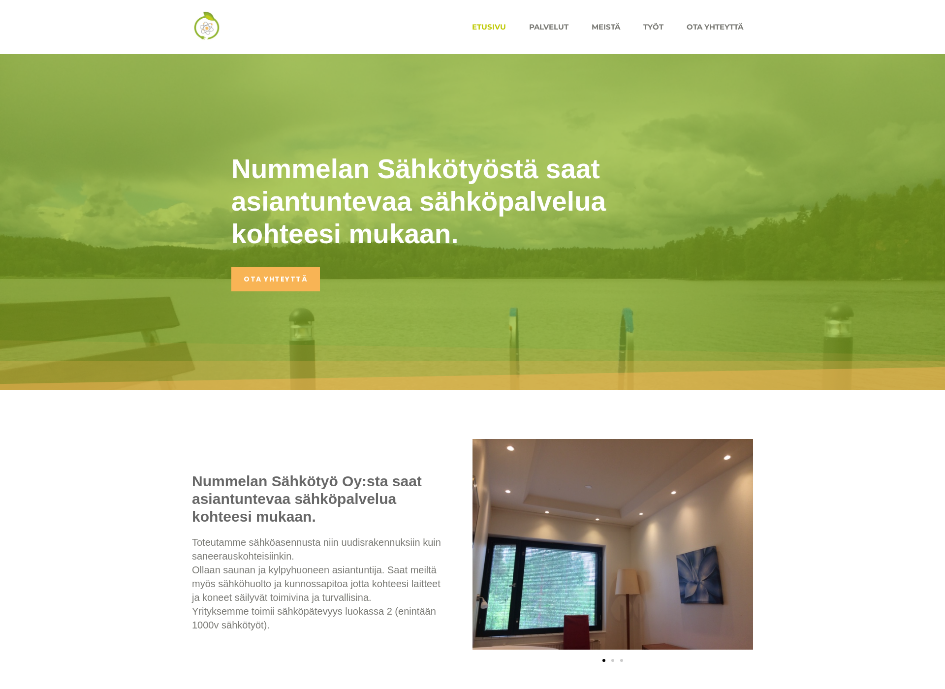 Screenshot for nummelansahkotyo.fi