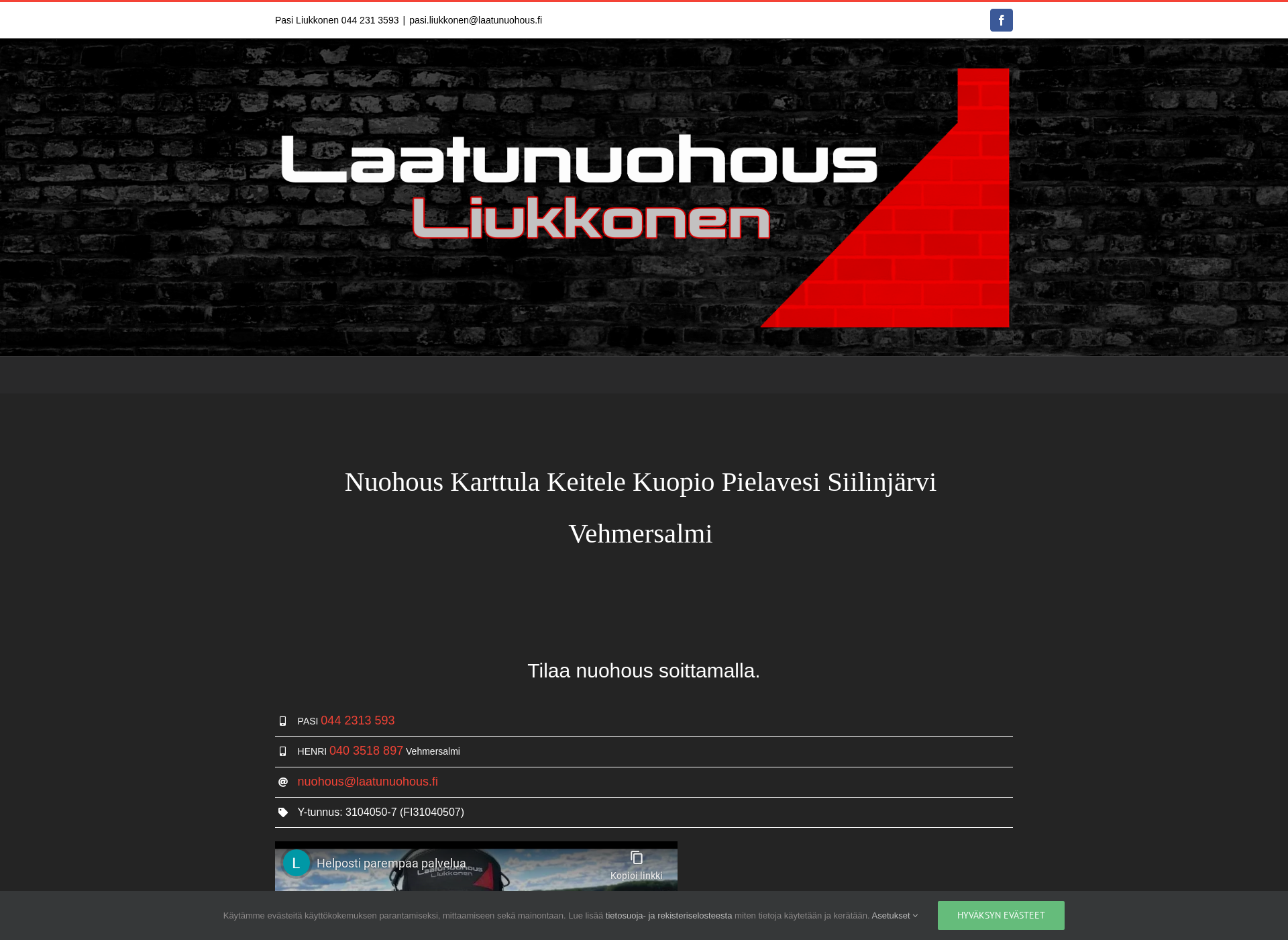 Screenshot for nuohouskuopio.fi