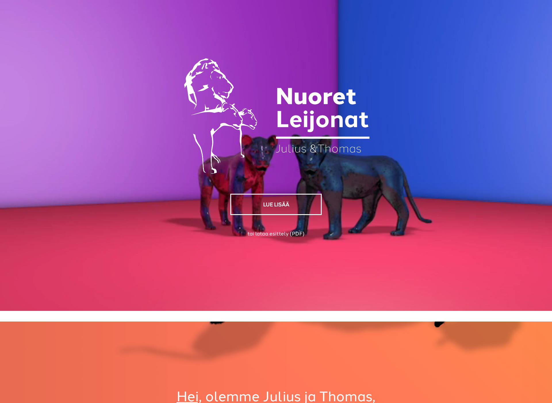 Screenshot for nuoretleijonat.fi