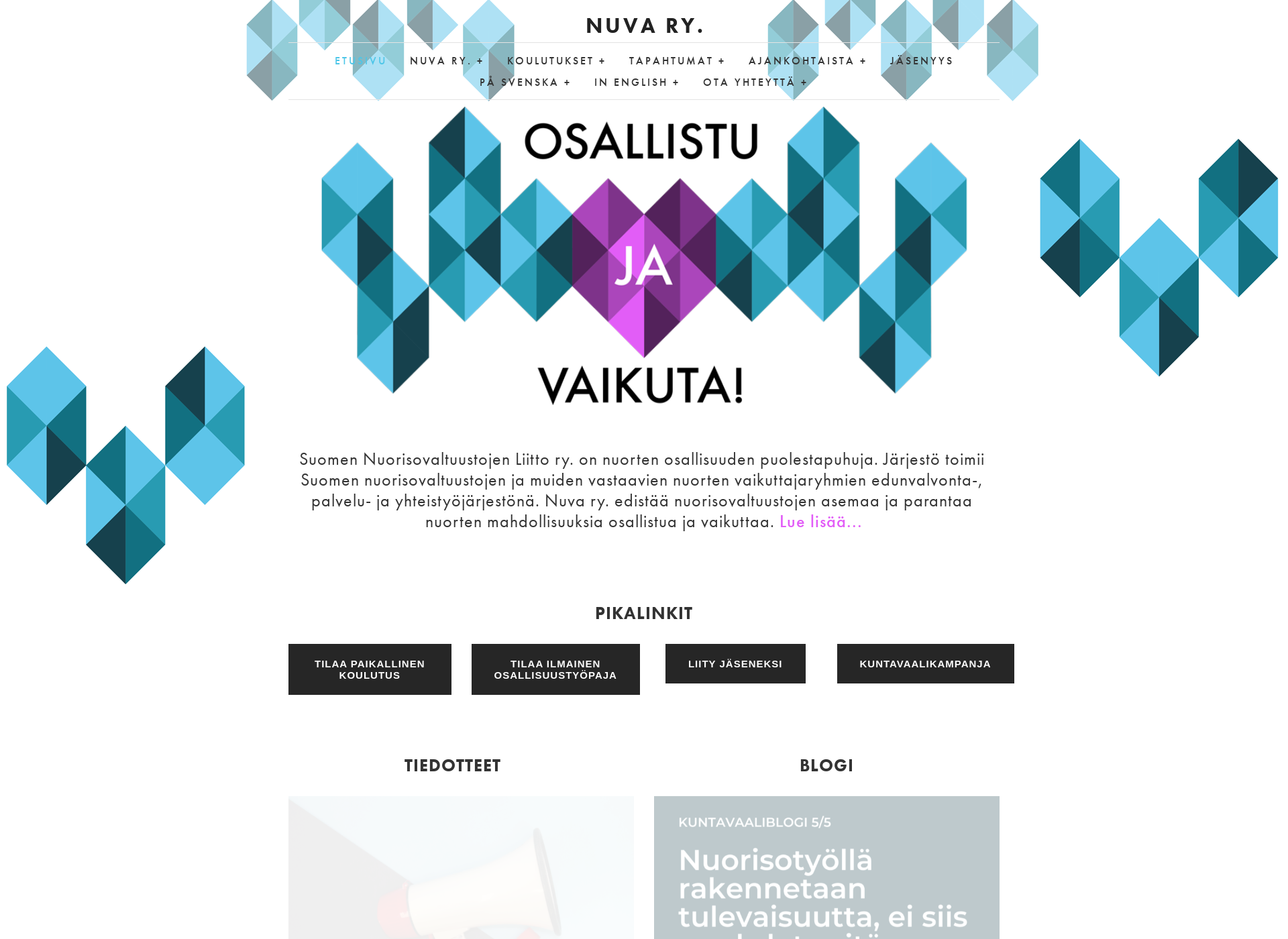 Screenshot for nuoriehdokas.fi