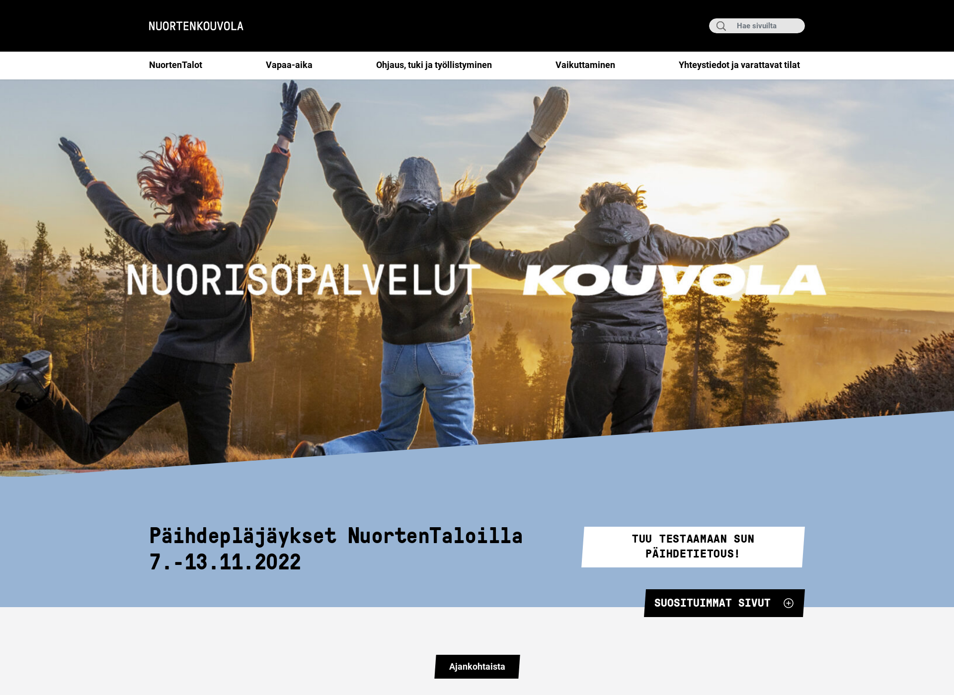 Näyttökuva nuortenkouvola.fi