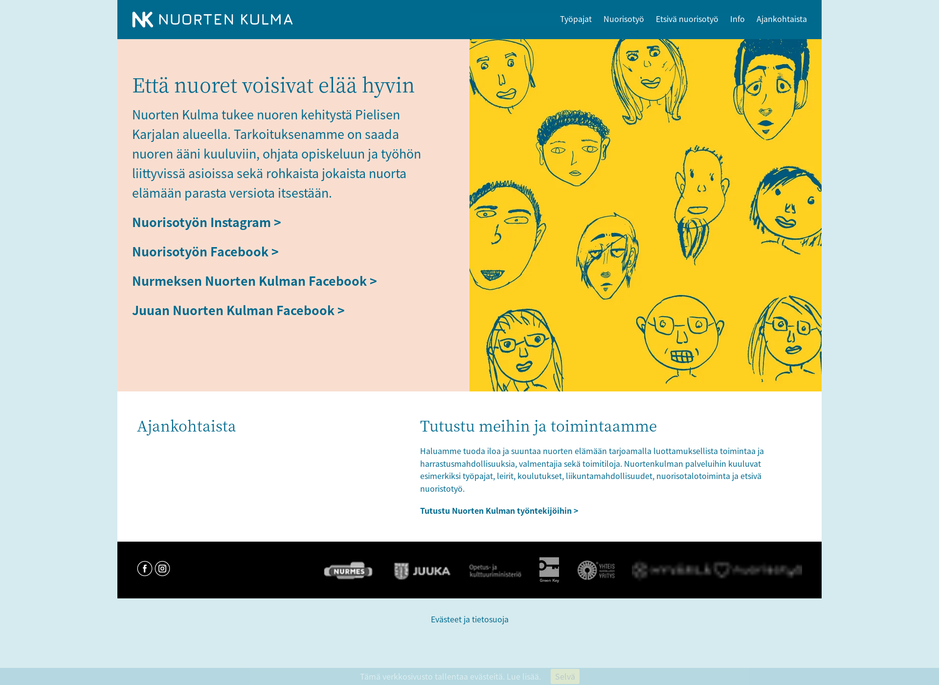 Screenshot for nuortenkulma.fi