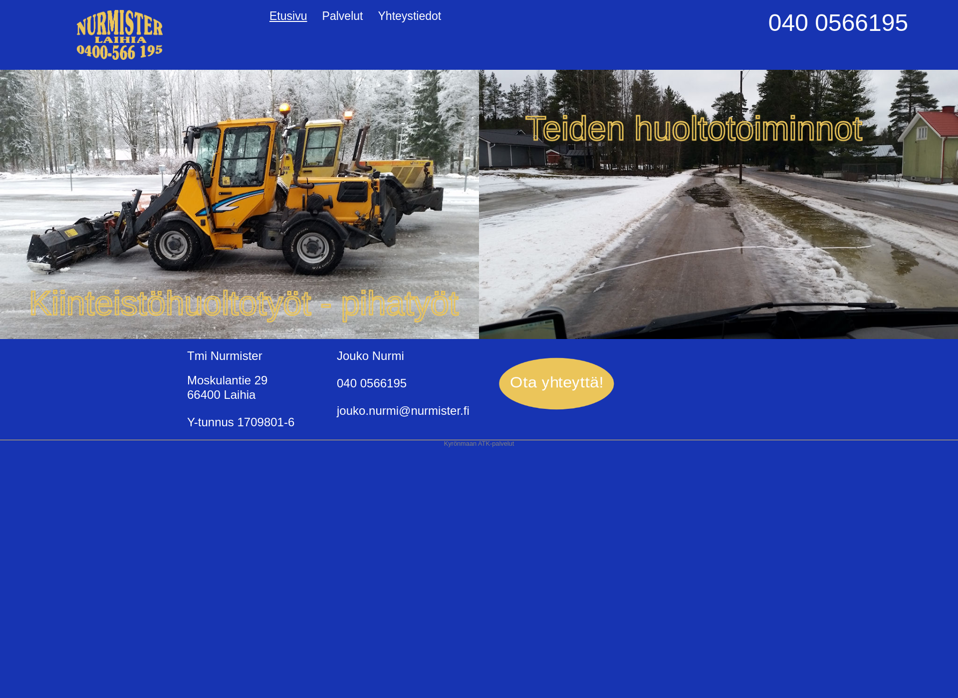 Skärmdump för nurmister.fi
