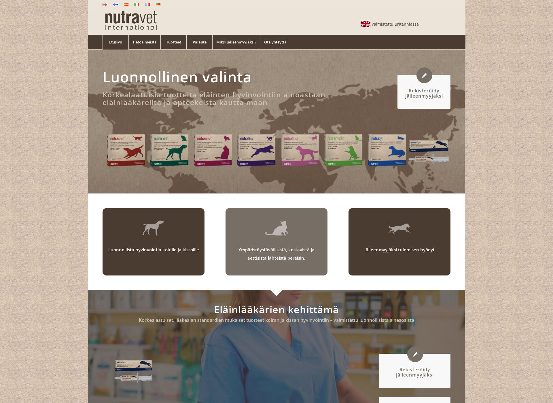Screenshot for nutravet.fi