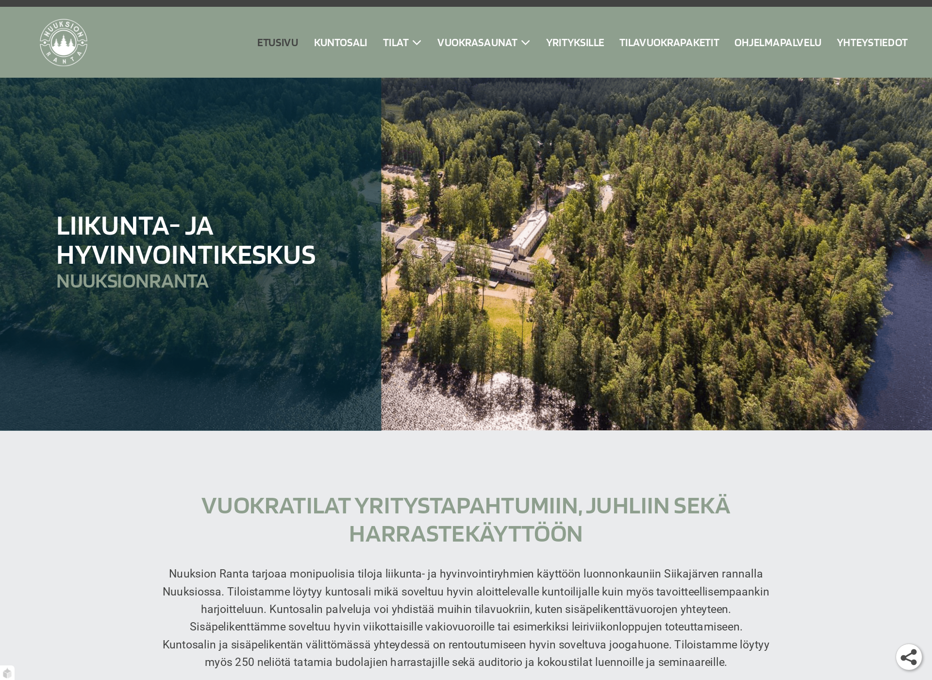 Screenshot for nuuksionranta.fi