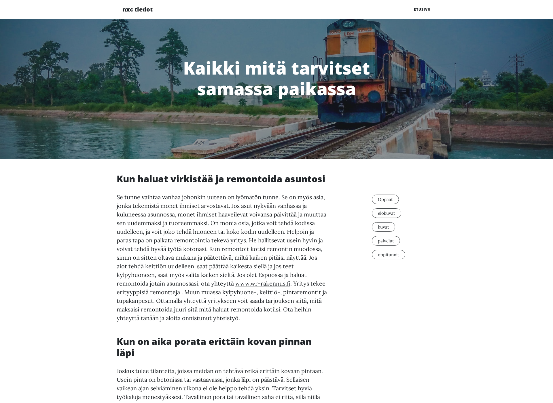 Skärmdump för nxc.fi