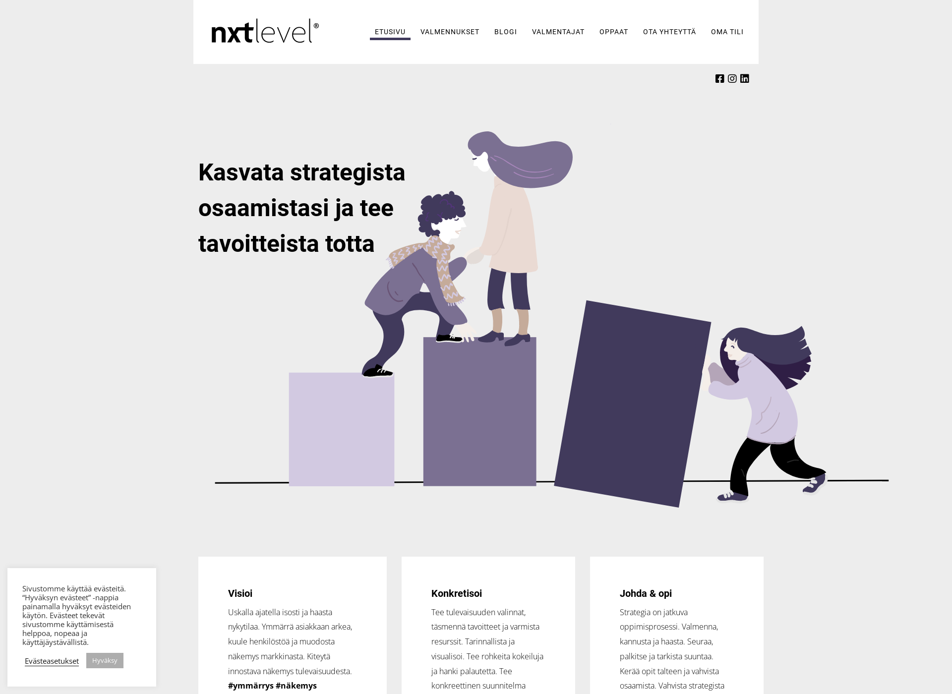 Skärmdump för nxtlevel.fi
